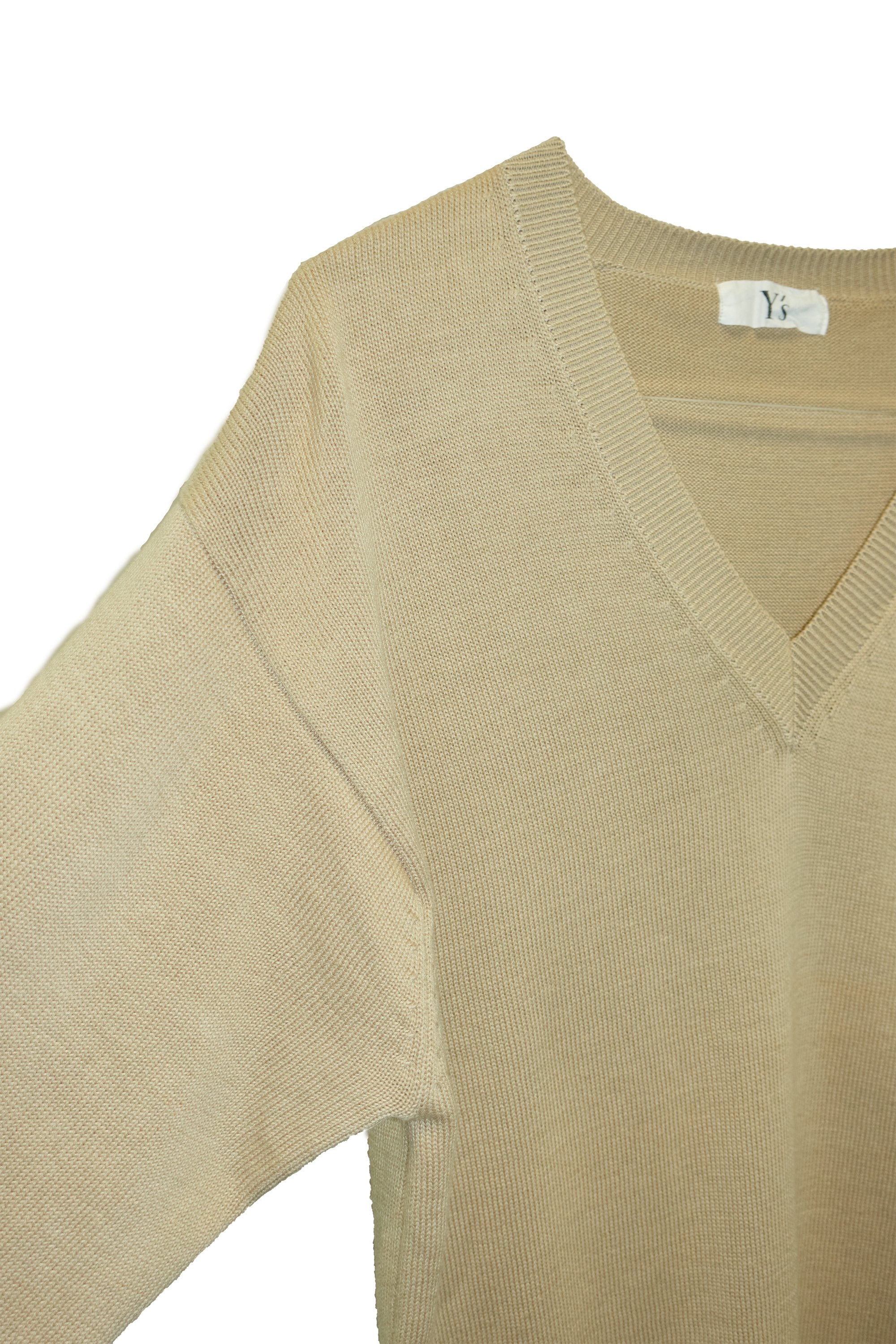 Yohji Yamamoto Y's cotton v-neck beige  DSC02435202-771.jpg