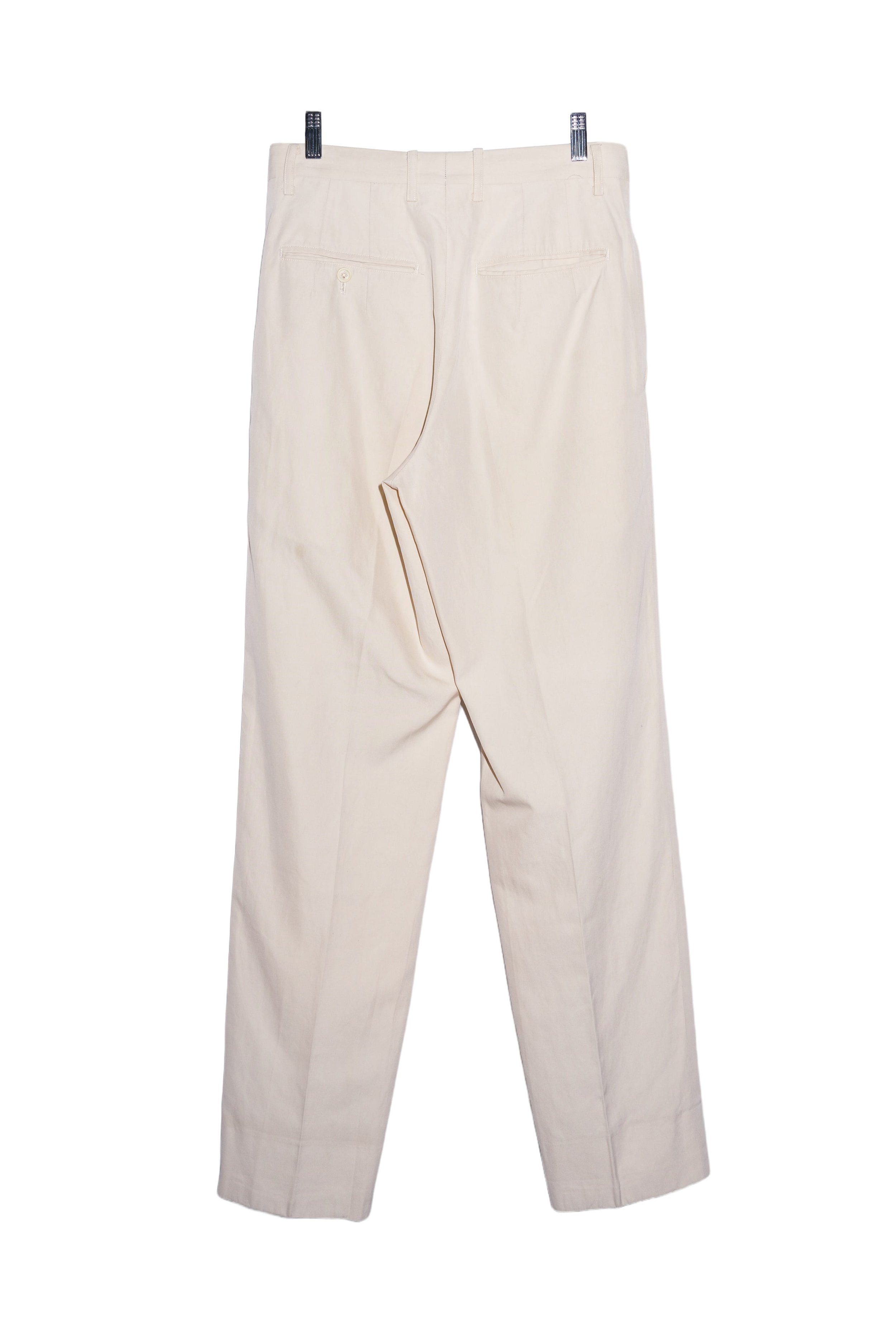 JVH_Yohji Yamamoto Costume D'Homme beige cotton pleated trousers_02.jpg