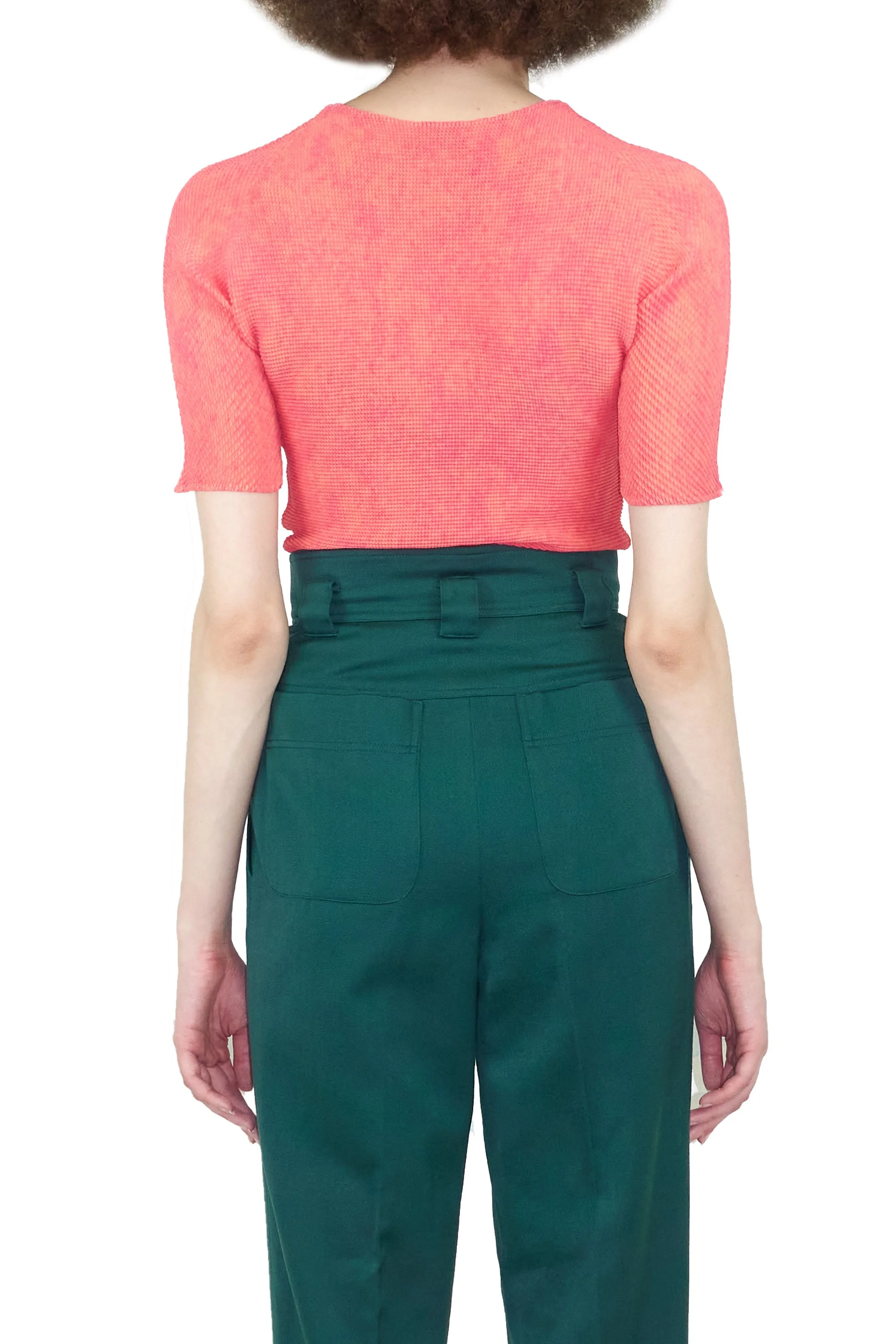 CHRISTIAN DIOR green trousers_ ISSEY MIYAKE t-pleat watermelon short sleebe   0531 221003.jpg