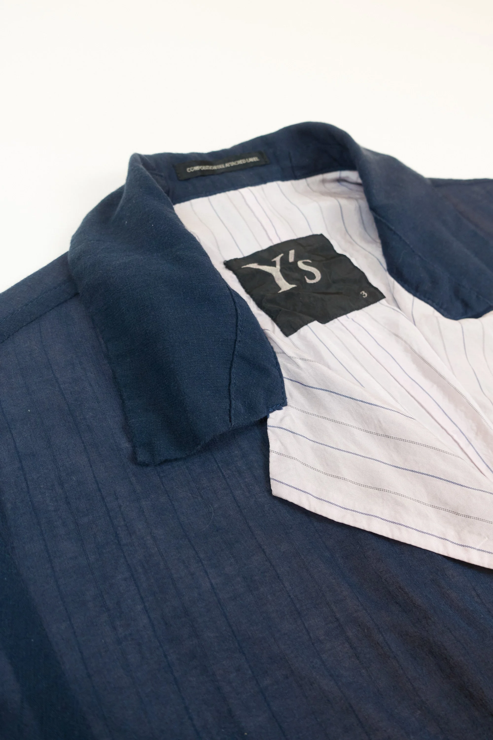 221124 Y's two peice trouser suit navy with interior stripe 1399.jpg