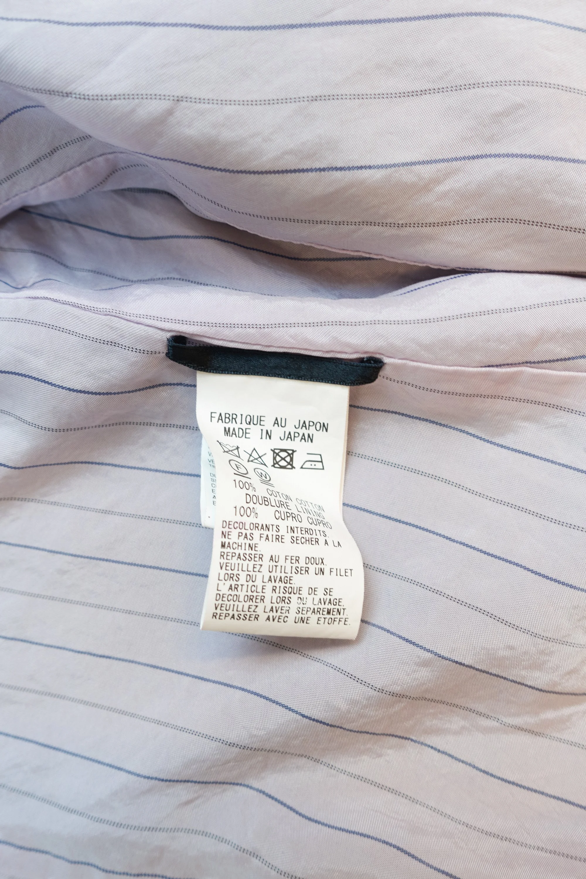 221124 Y's two peice trouser suit navy with interior stripe 1421.jpg