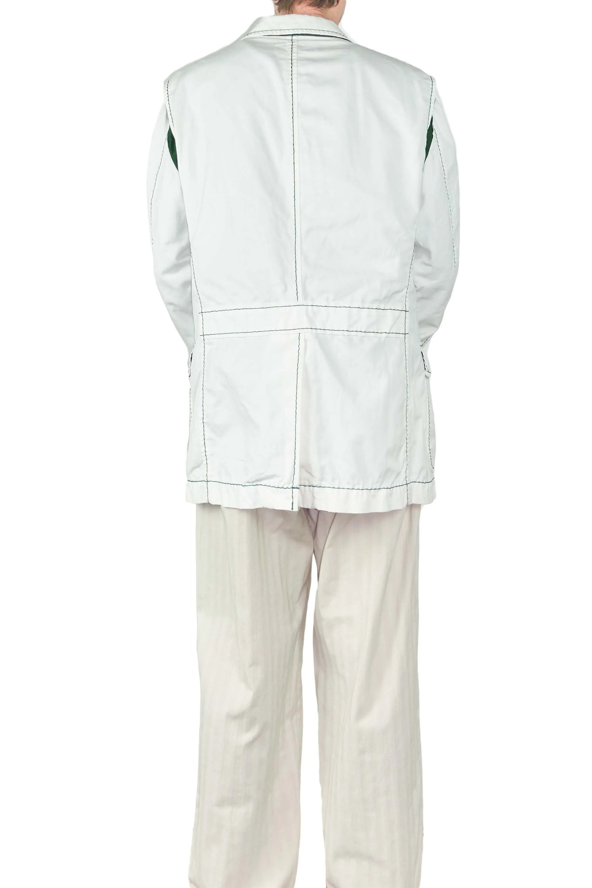ISSEY MIYAKE nylon sports jacket with green contrast stitching  160101 3.jpg