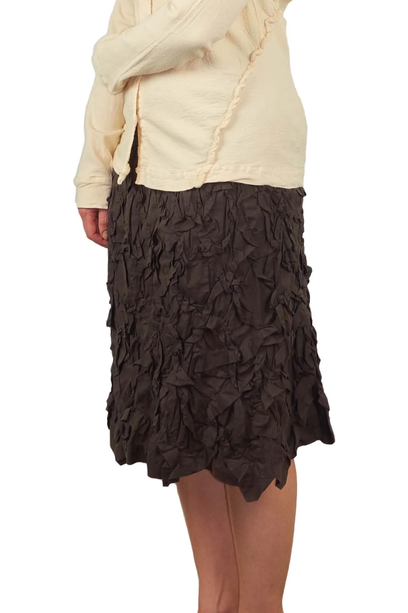 230305 2155 Brown Issey wrinkle skirt.jpg