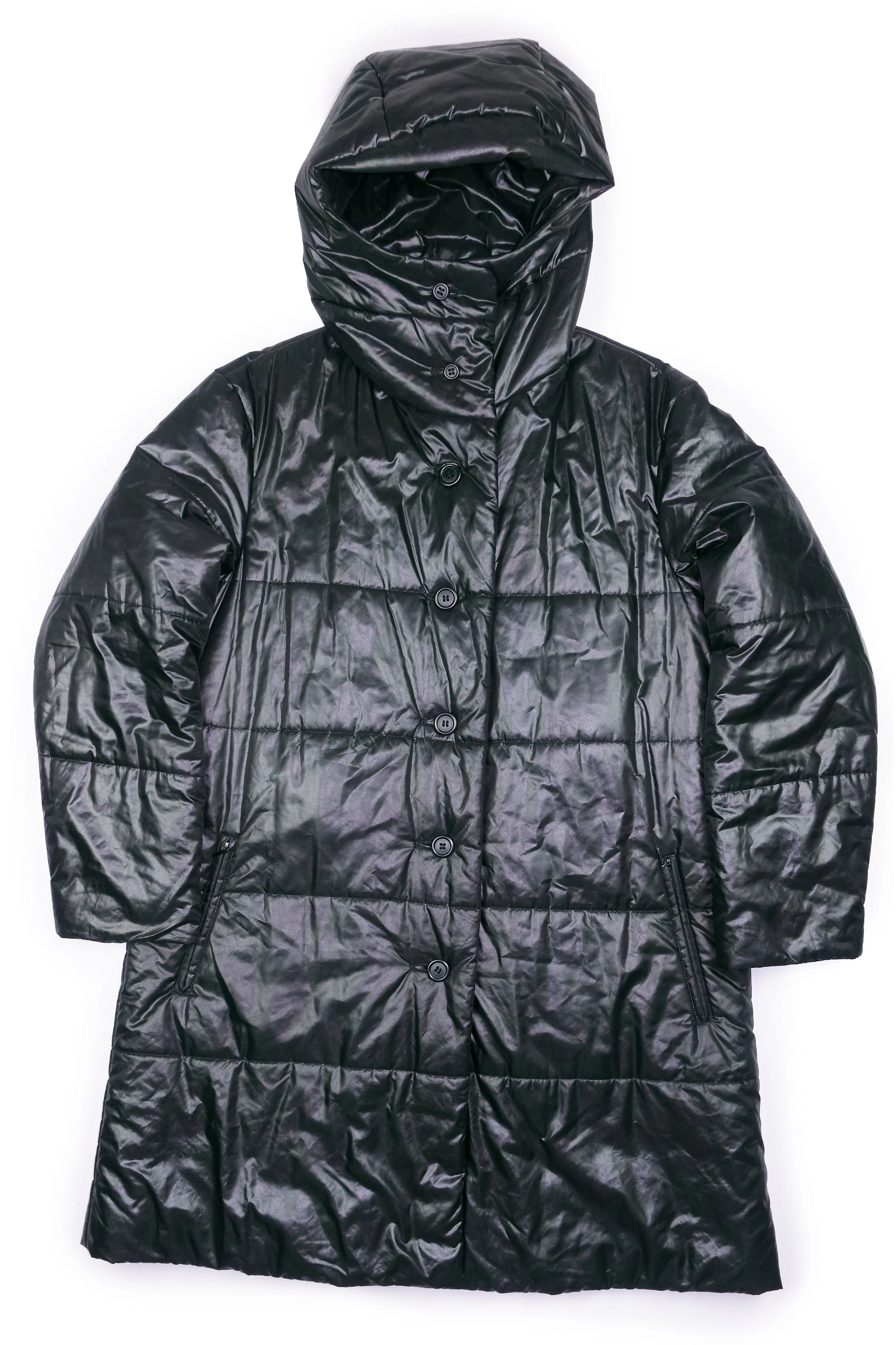 230608 Issey Miyake FETE rubbish bag hooded black coat 3.jpg