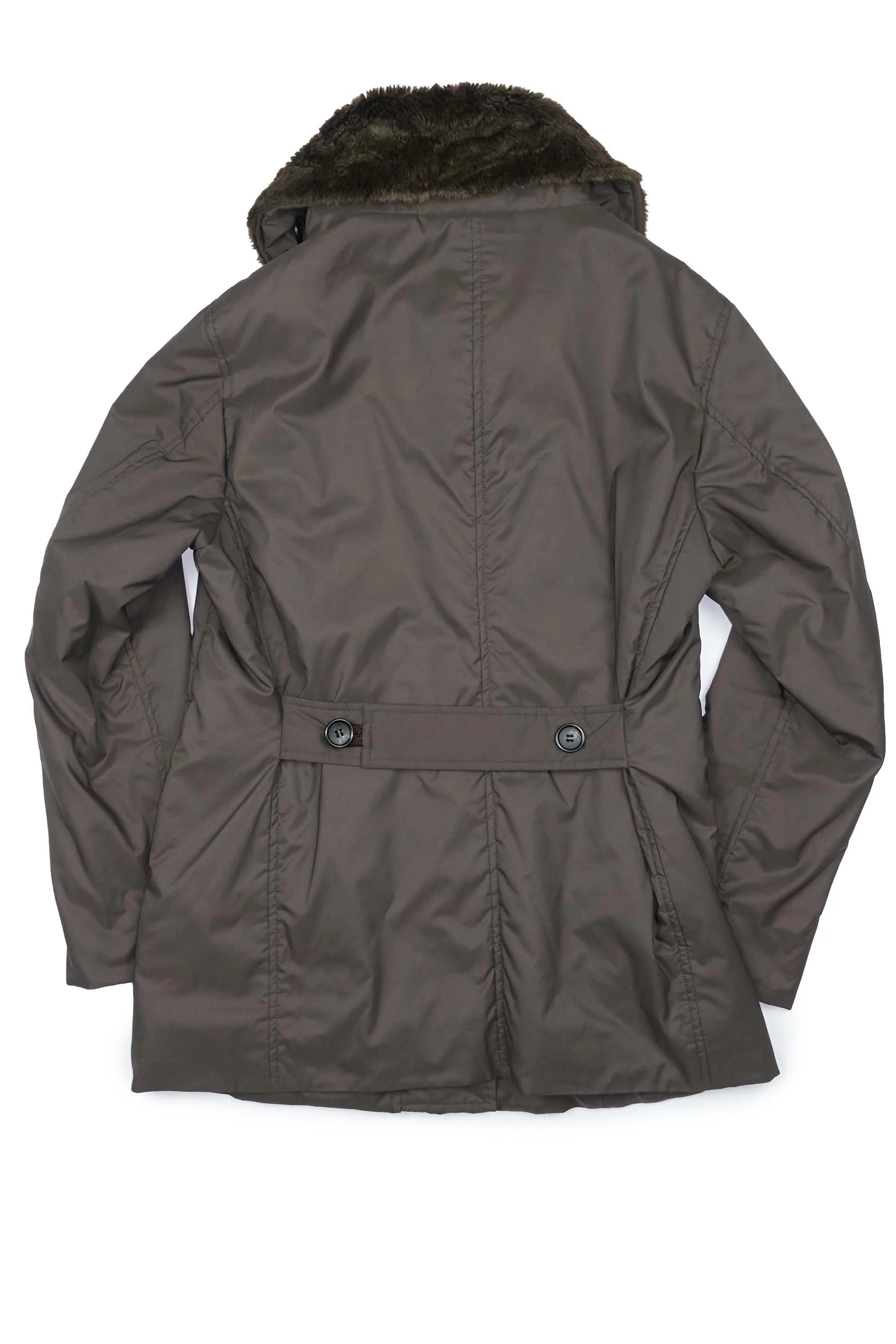 230609 4Issey Miyake padded jacket with faux fur collar.jpg