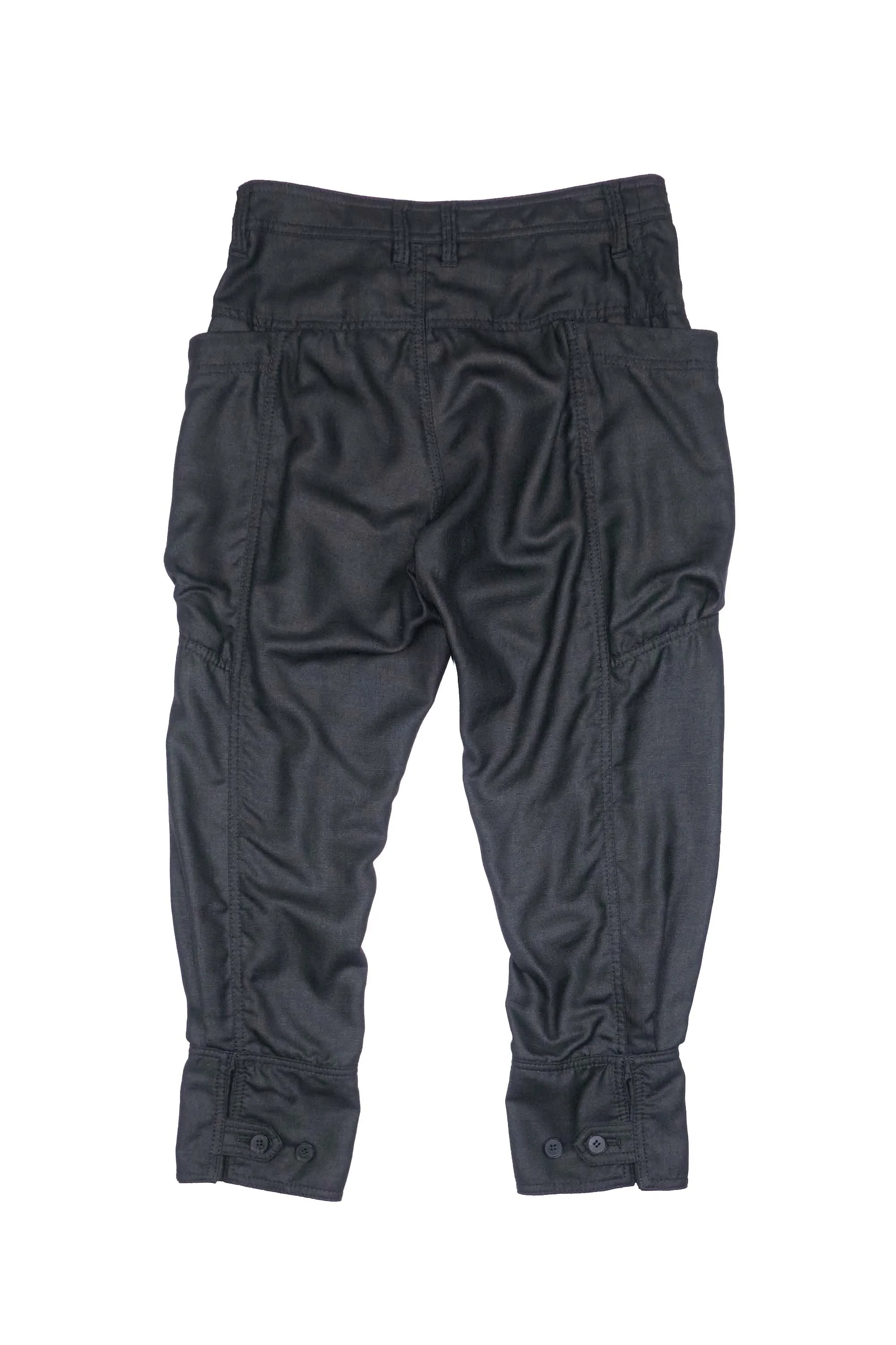 230608 Issey Miyake black shirt-cuff trousers wih large pockets 1.jpg