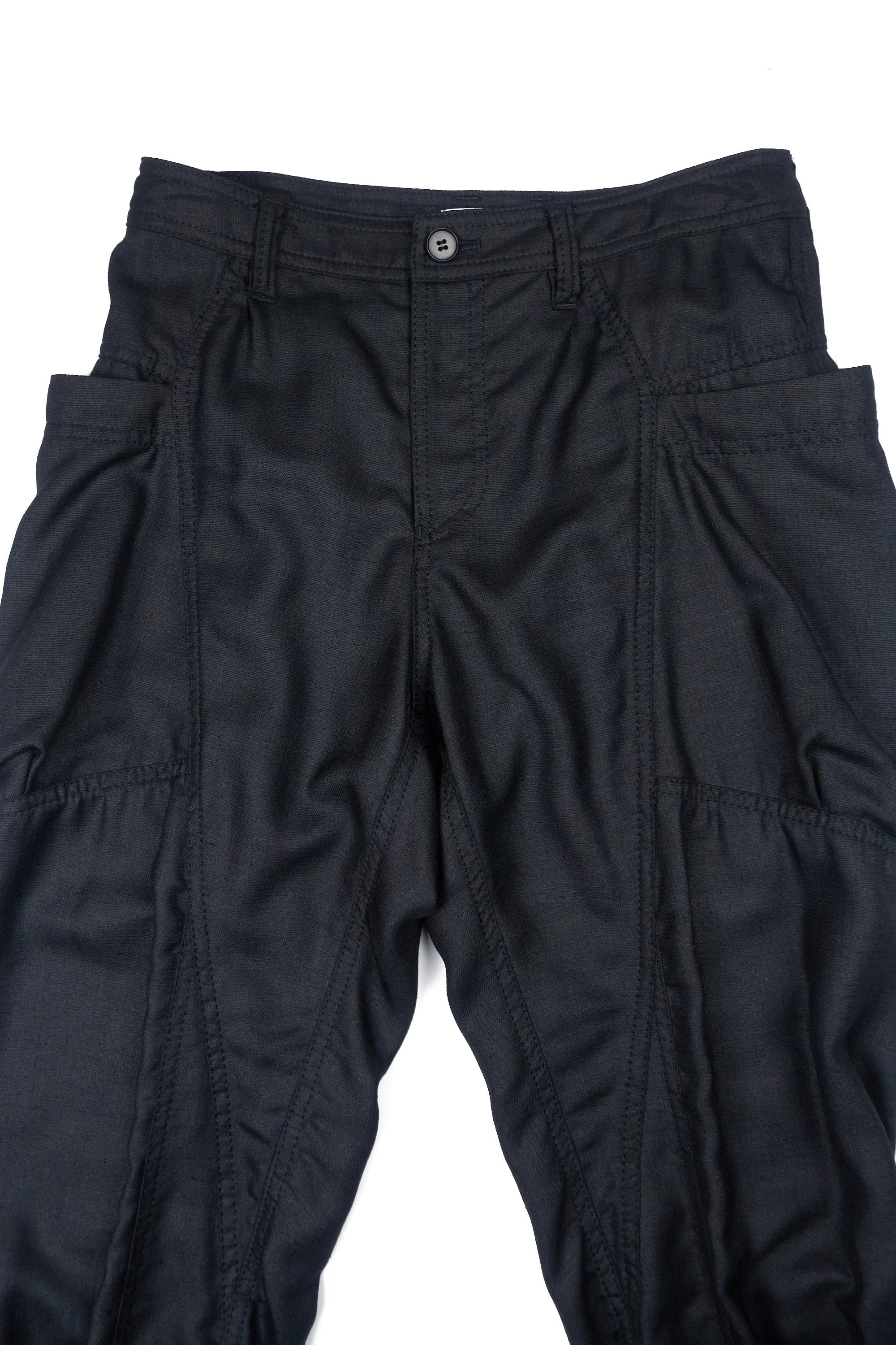 230608 Issey Miyake black shirt-cuff trousers wih large pockets 3.jpg