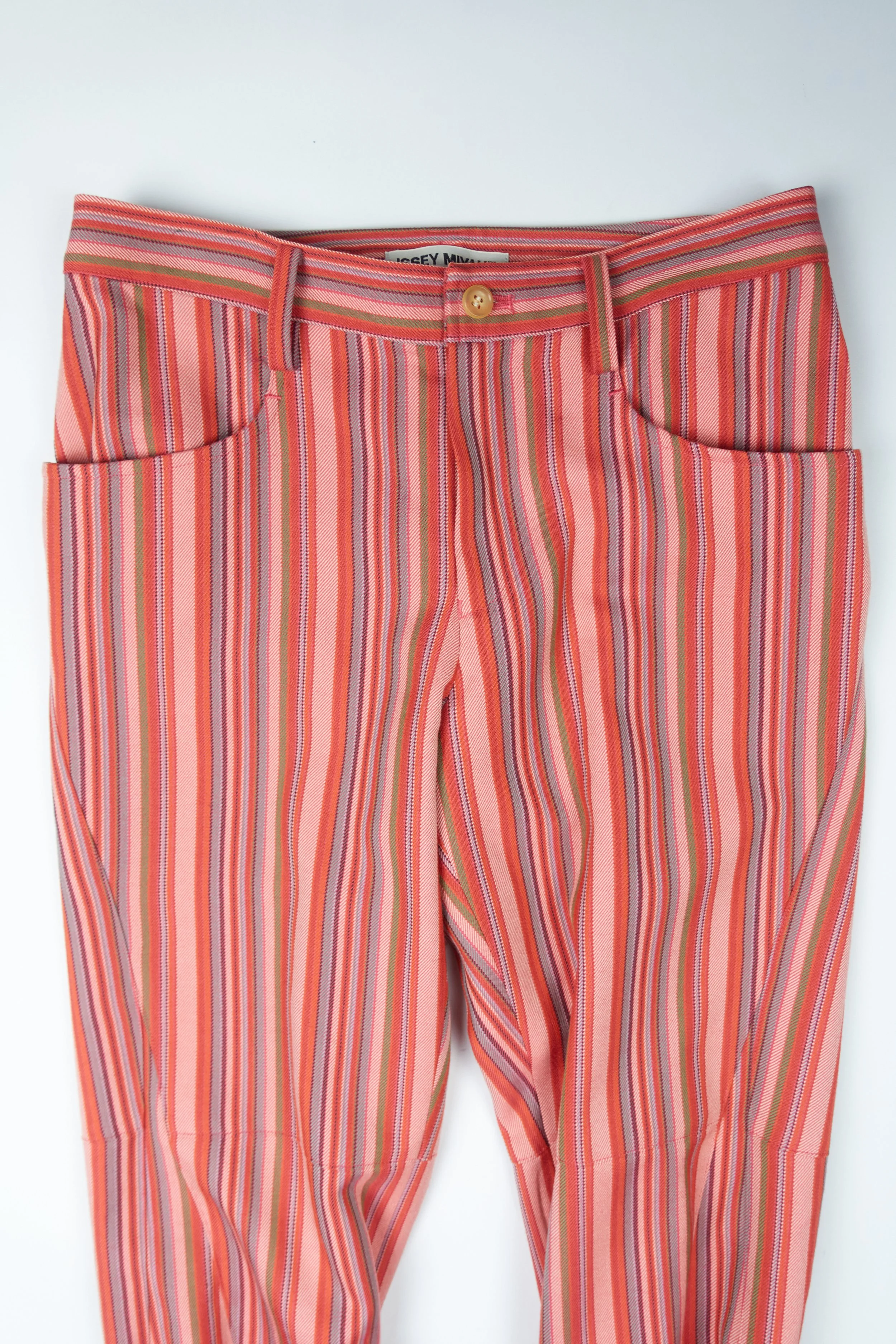230727 Issey Miyake 2003 belted calf pants striped mutlicoloured 0211  .jpg