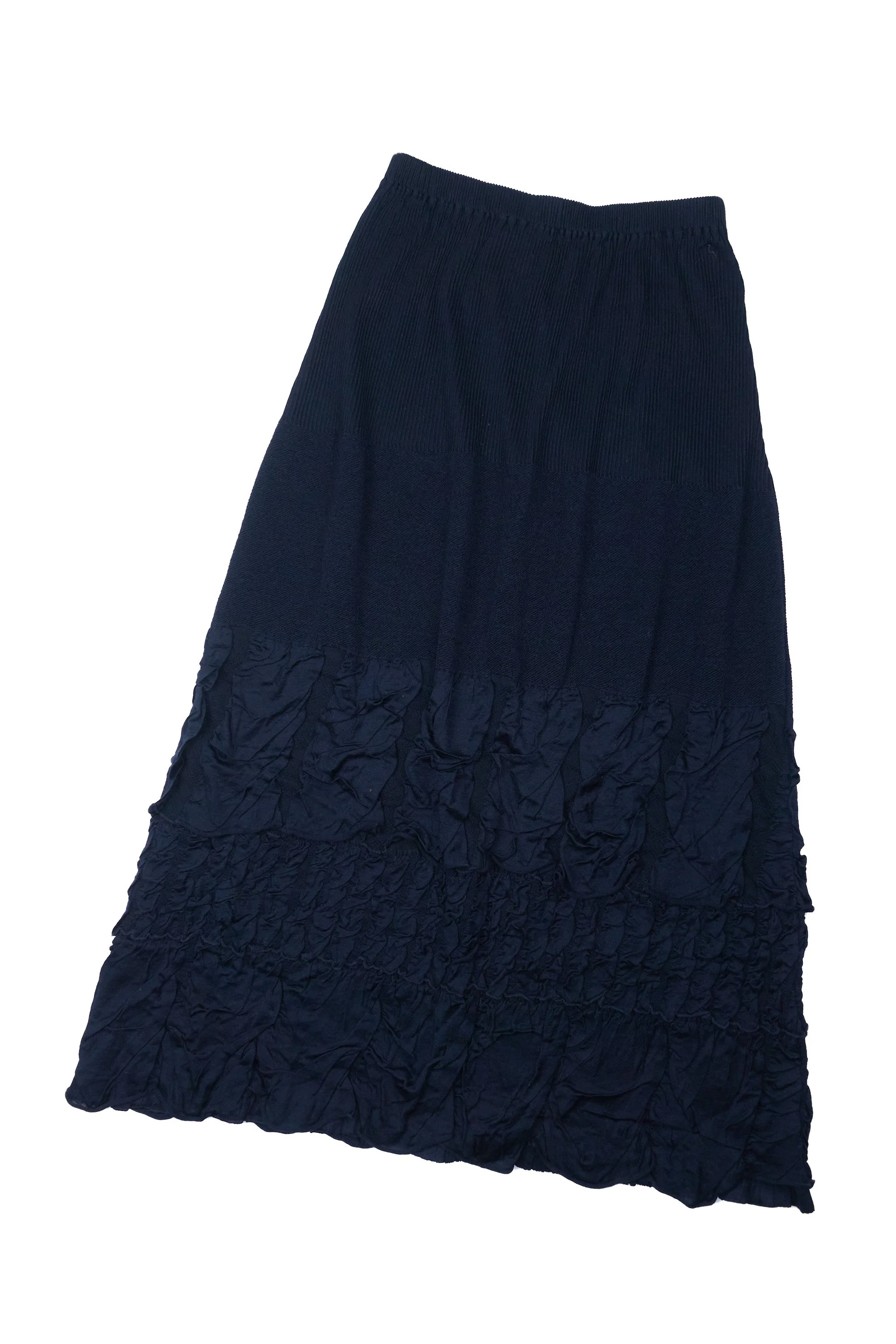 230727 Issey Miyake HAAT navy skirt knit tiered 0084.jpg