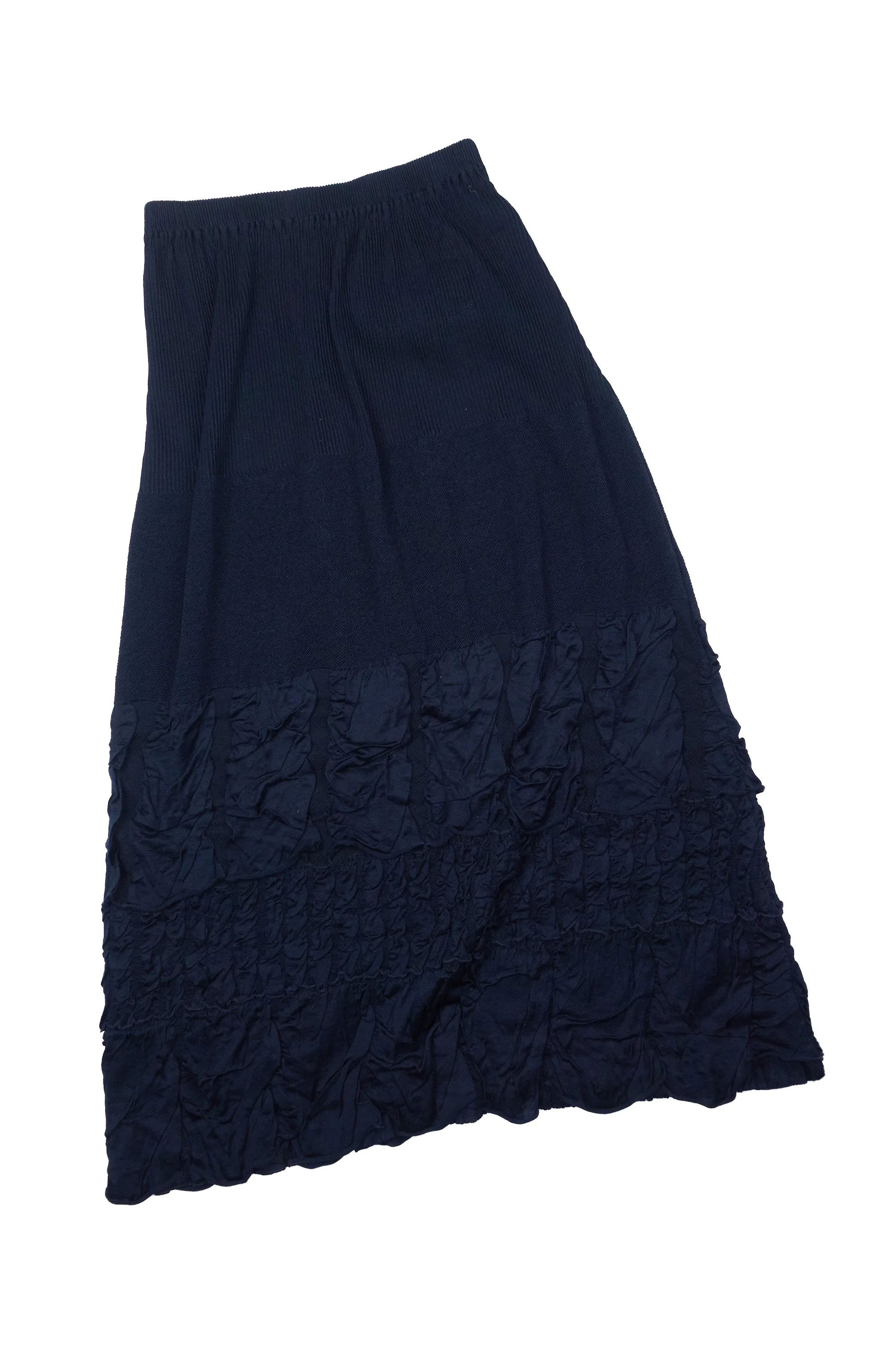 230727 Issey Miyake HAAT navy skirt knit tiered 0086.jpg