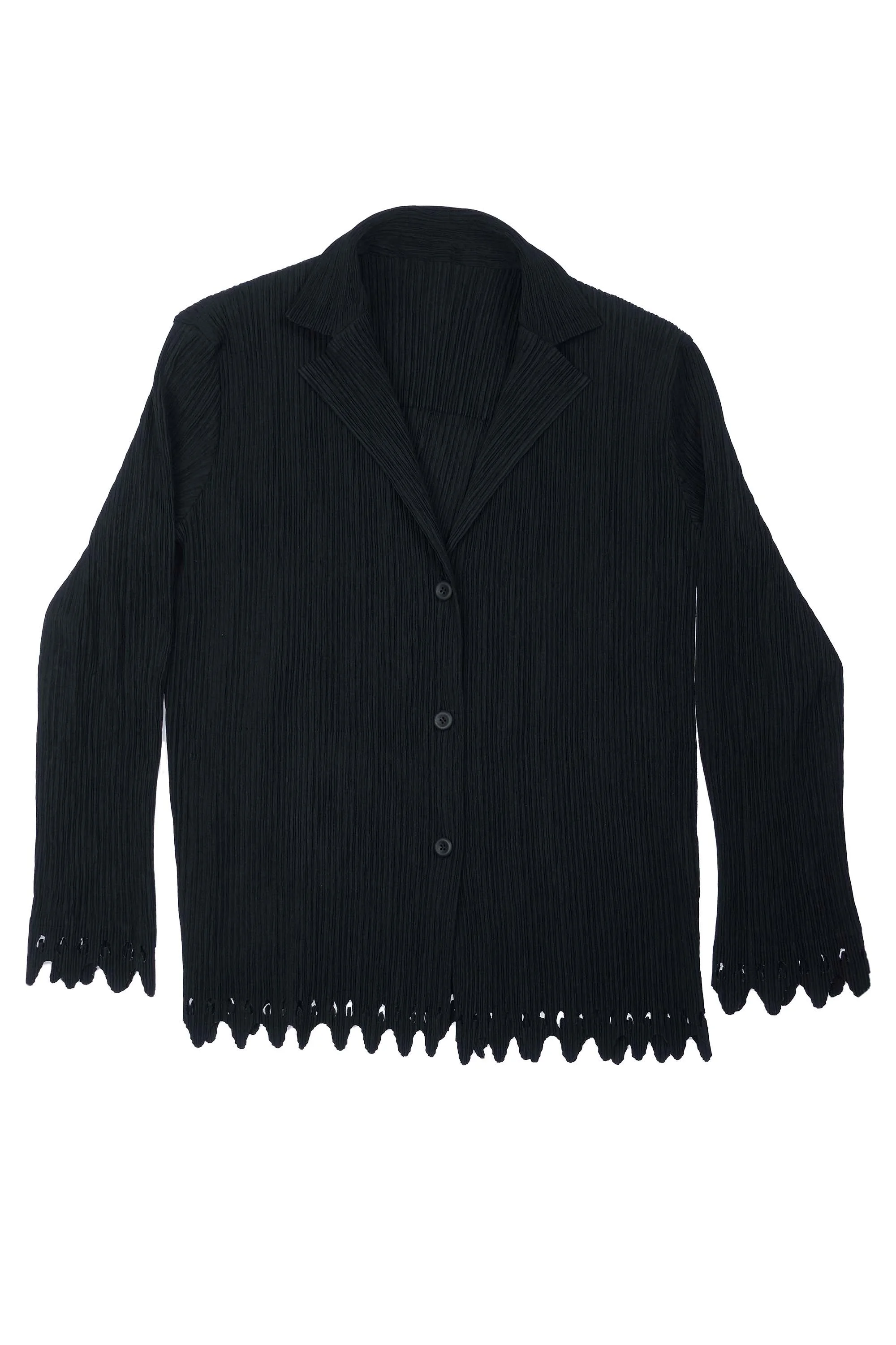 230727 Issey Miyake pleated2 blazer with cutouts black 0049.jpg