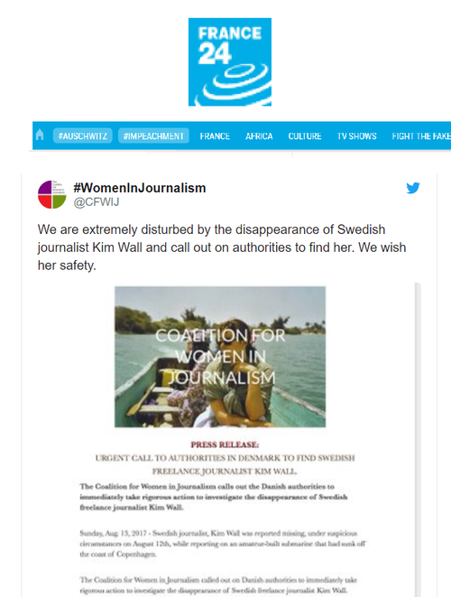 Denmark: We Condemn The Murder of Journalist Kim Wall