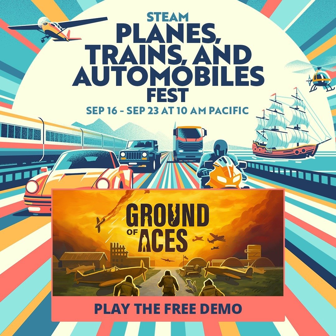 Do you want to discover more games about planes? Check out the &ldquo;Planes, Trains, and Automobiles Fest&rdquo; on Steam, which also includes our free demo of Ground of Aces! --&gt; Find the links in our Insta stories to get to the demo and to the 