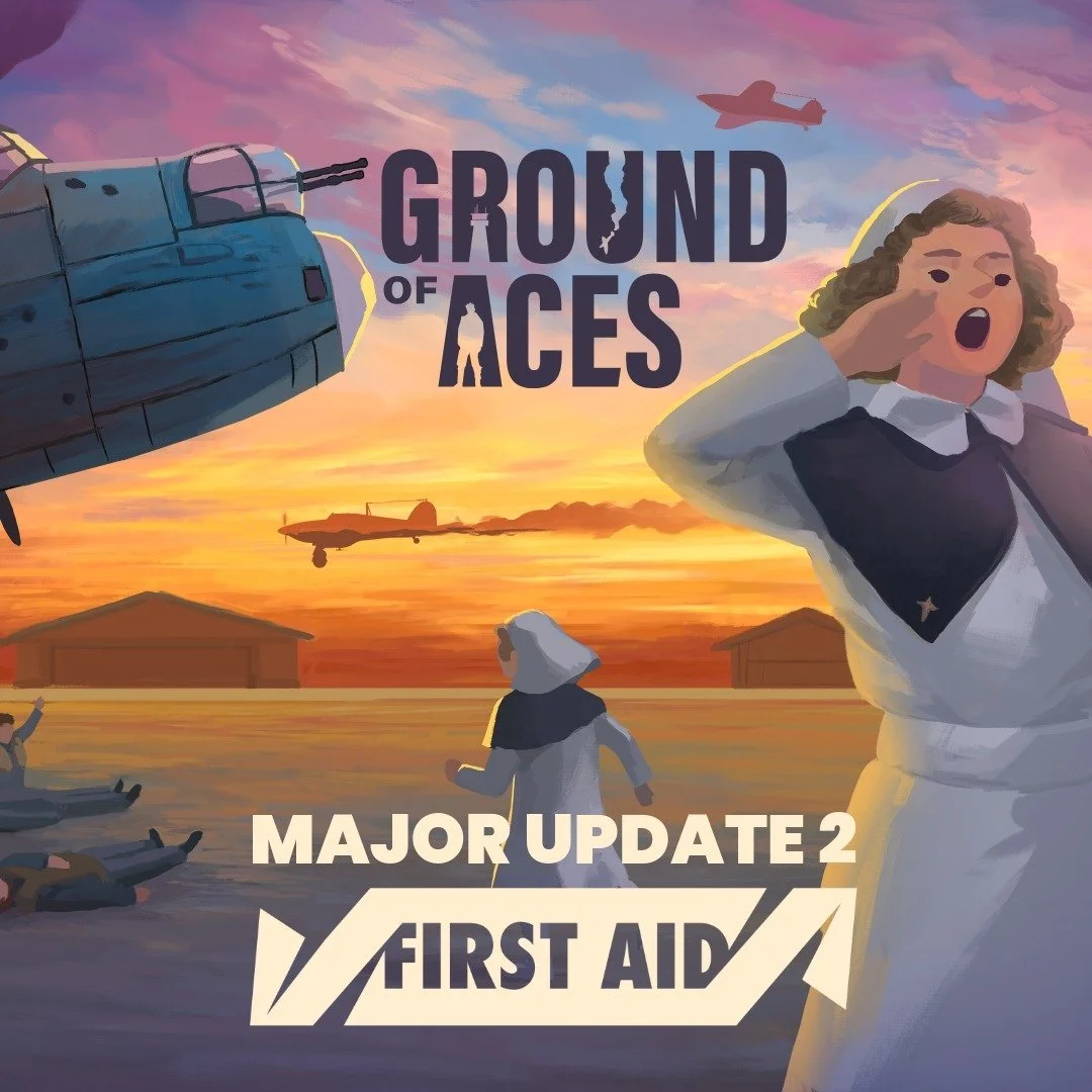🚨 MAJOR UPDATE 2 for WWII base builder Ground of Aces out now!

Introducing:
❤️ Health &amp; Injury System
🏥 Hospitals
👩&zwj;🔧 Female Ground Crew

Build &amp; manage your own WWII airfield! 🛩️ Take command of your crew and aircraft in GROUND OF 