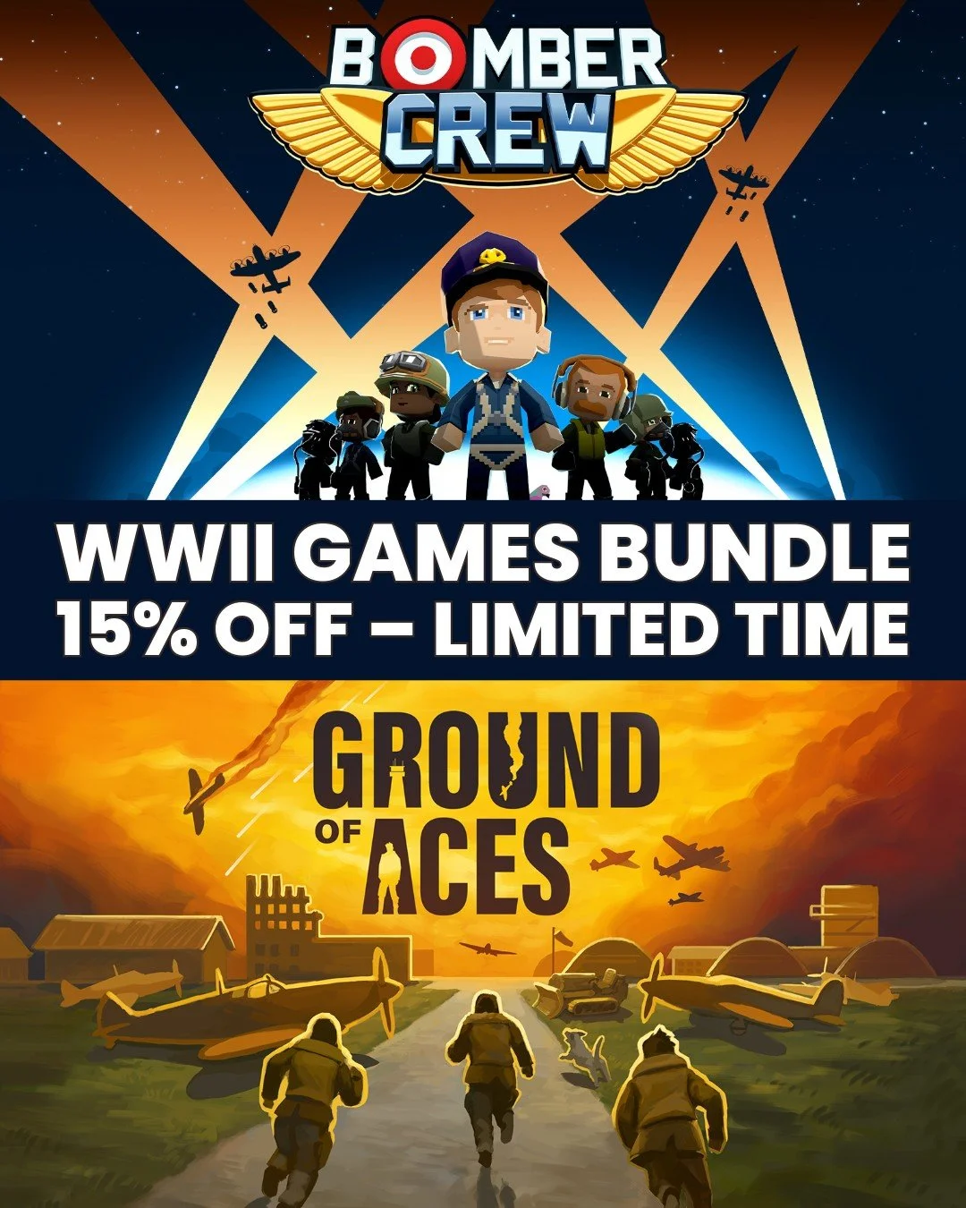 Already a Bomber Crew veteran, or about to discover it for the first time?

We&rsquo;re excited to team up with Bomber Crew (thank you to @curvegames) to bring you a special bundle that combines these two WW2 management experiences. For a limited tim