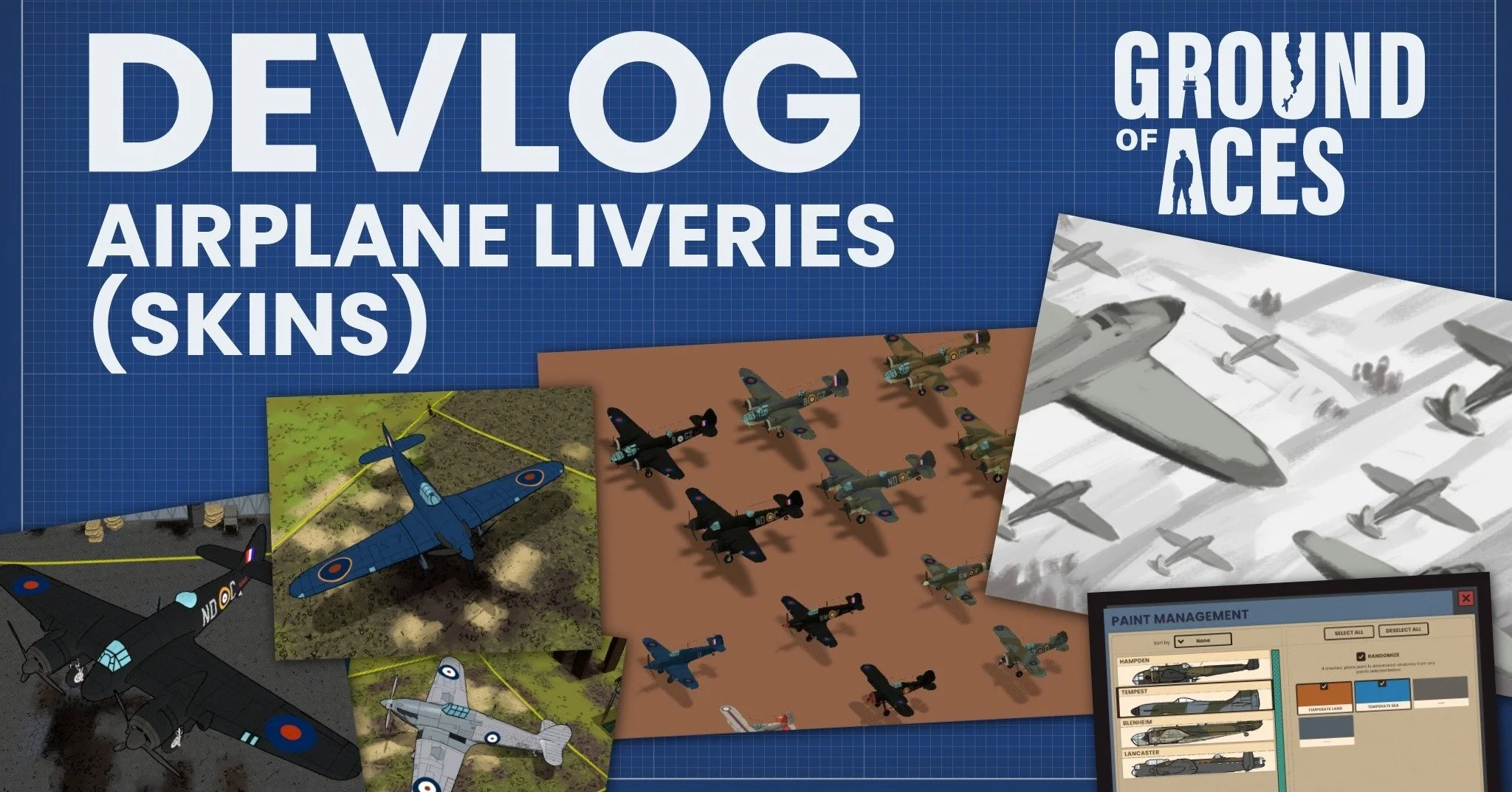 Major Update 4 is coming next week, and we&rsquo;re excited to share one of the big new features with you ahead of time: the new airplane livery system. In other words, airplane skins are coming to Ground of Aces!

Do you have a specific skin design 