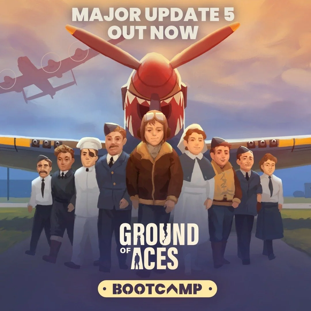 Our new Major Update for Ground of Aces is NOW LIVE!

"BOOTCAMP"
📖 New Tutorial Mode
🎖️ Expanded Quest System with Rewards
🪖 25+ New Props
✈️ P-40 Kittyhawk &amp; more in the FREE DLC &ldquo;Wings of Valor&rdquo;
🔧 Improvements like dra