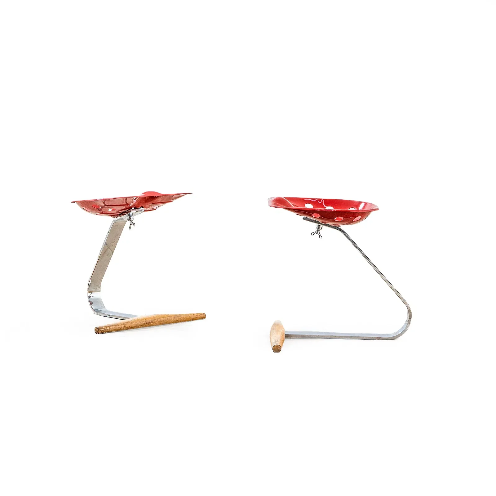 1960, Italy, Two Stools, Produzione Zanotta, Achille Castiglioni
