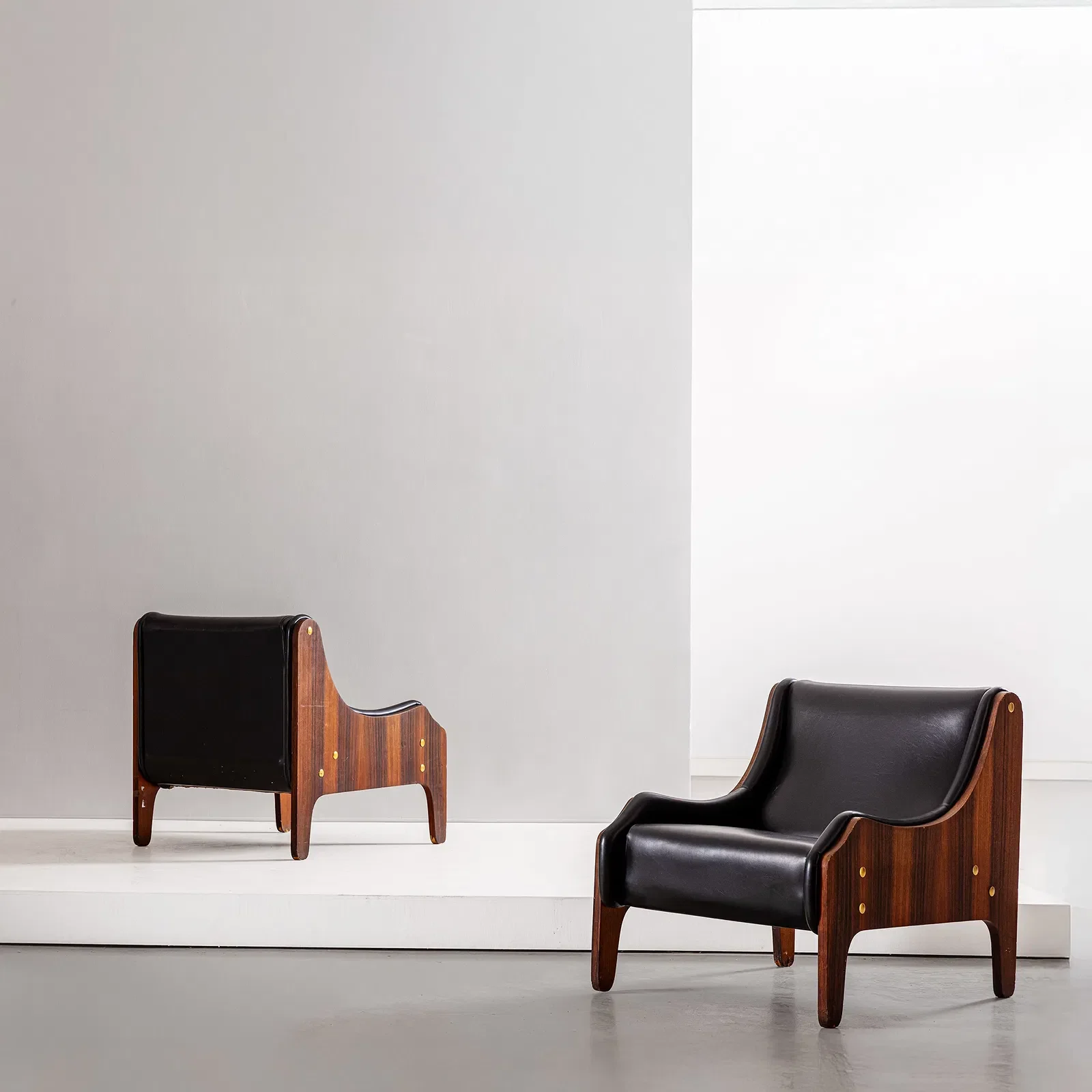 1950, Italy, Pair of armchairs, Arflex, Marco Zanuso