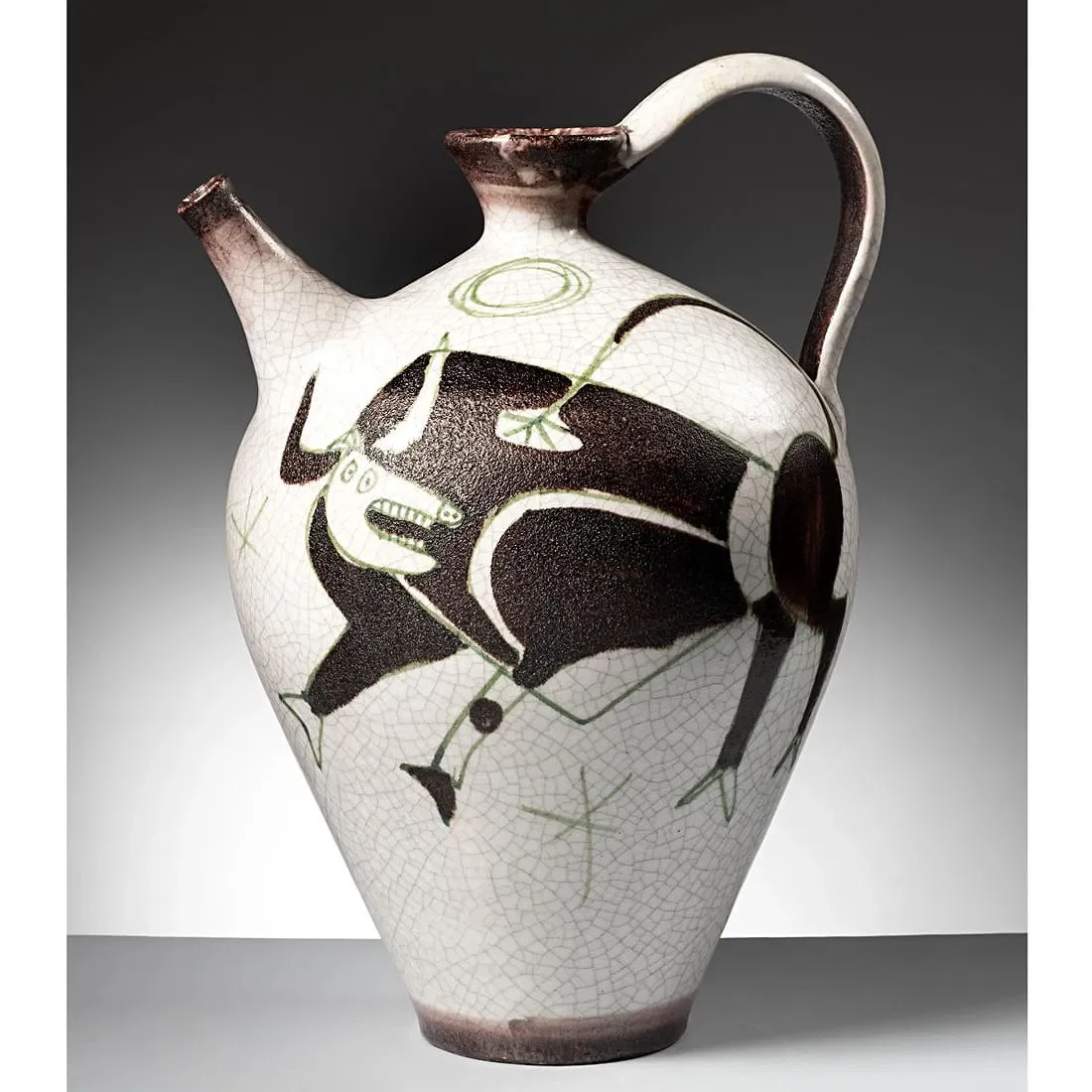 1955 Italian Ceramic Vase, Guido Gambone