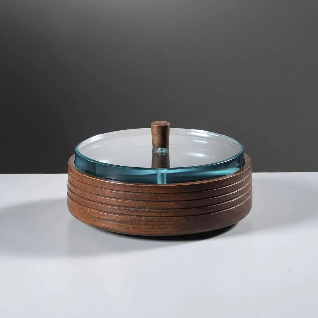 1940, ITALIAN WOODEN AND GLASS BOX, FONTANA ARTE