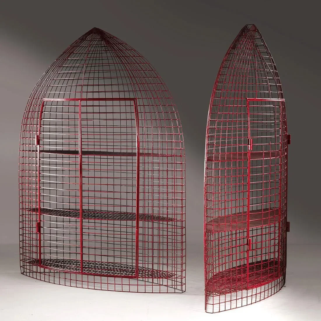 1960s Italian library cages, Anacleto Spazzapan