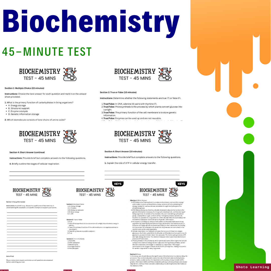 Biochemistry Wordcloud Biochemistry Matching Challenge: Connect Concepts to Comprehend