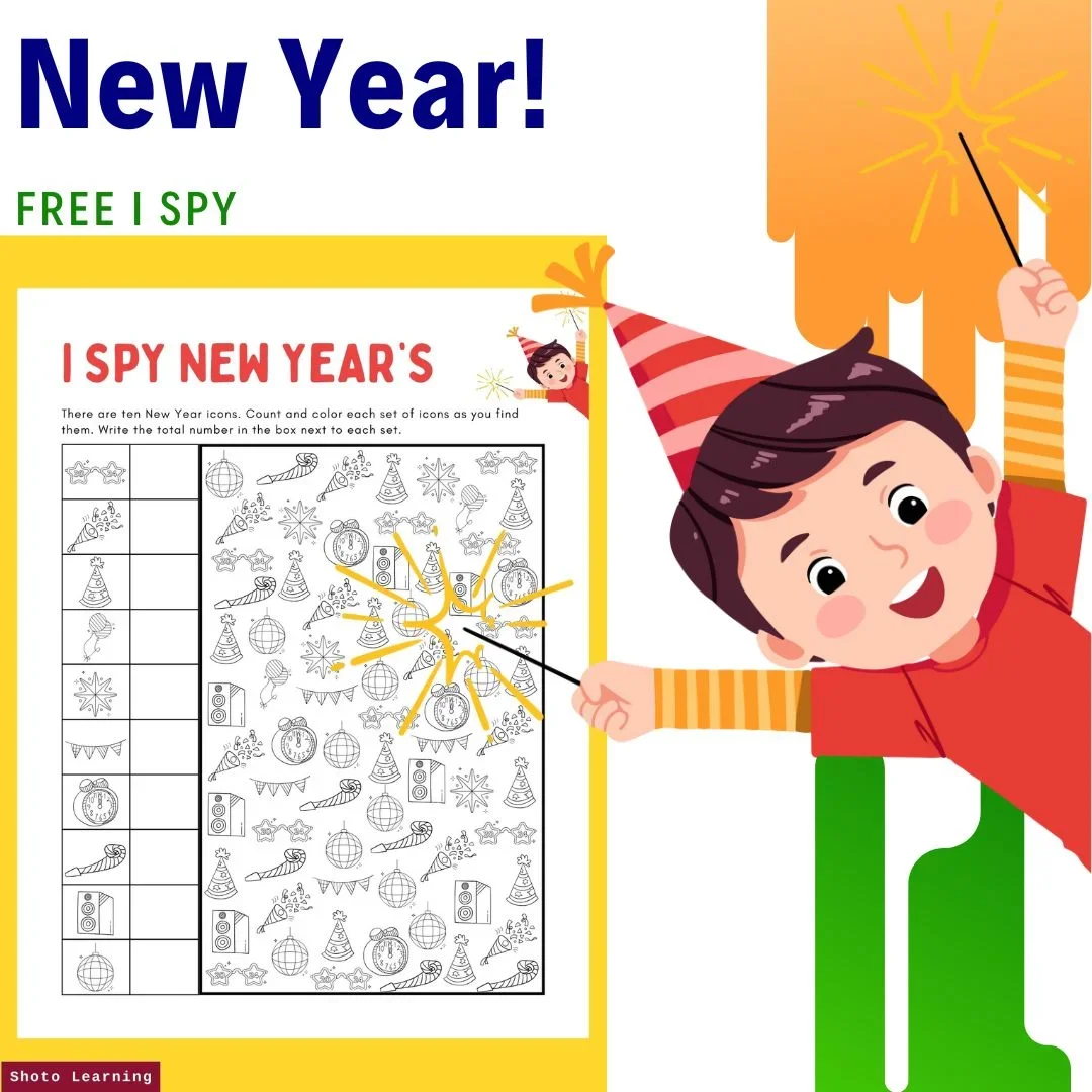 Free New Year I Spy Worksheet – Fun Picture Hunt with 10 Festive Images