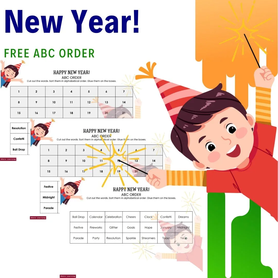 Free New Year ABC Order Worksheet - Fun and Festive Activity with Answer Key