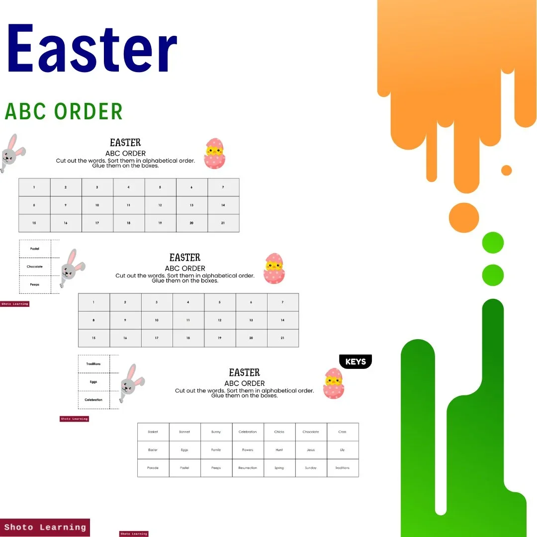 Easter ABC Order Worksheets: Fun and Educational Sorting Activities!