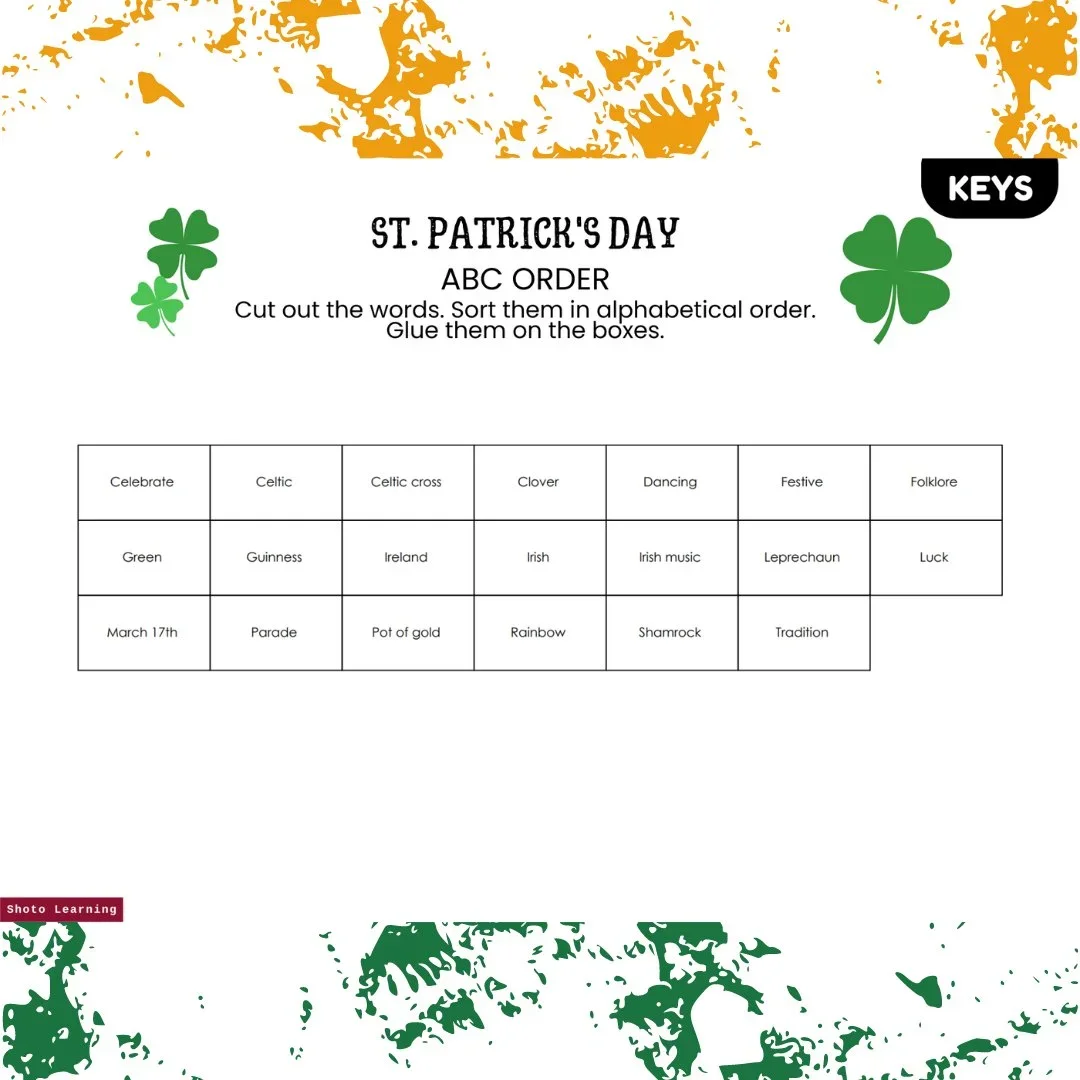 Free St. Patrick's Day ABC Order 4.webp