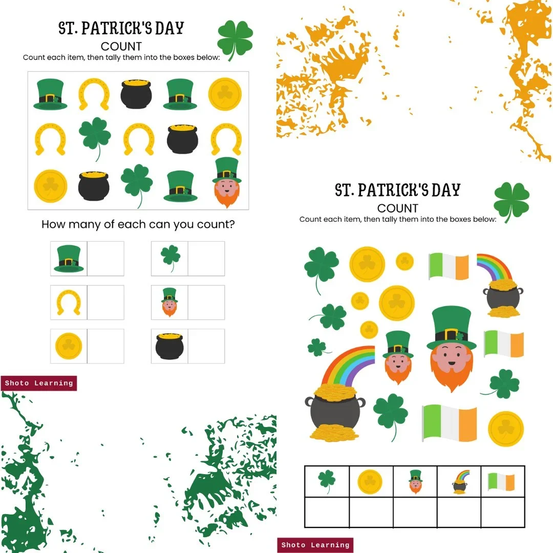 St. Patrick's Day Counting Worksheet 4.webp