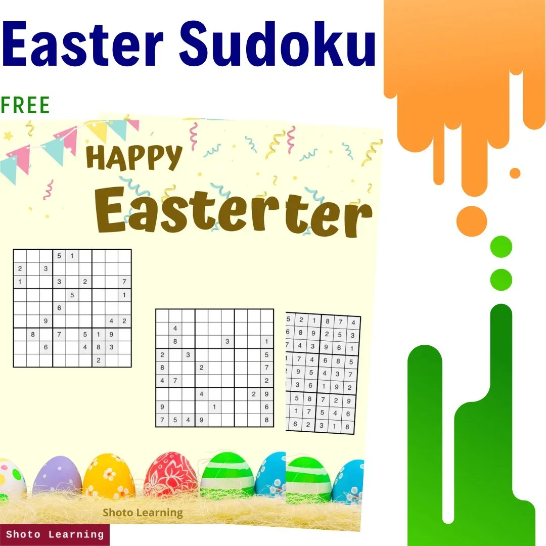 Easter Sudoku - 9x9 Hard Puzzles Improving Logic and Critical Thinking Games