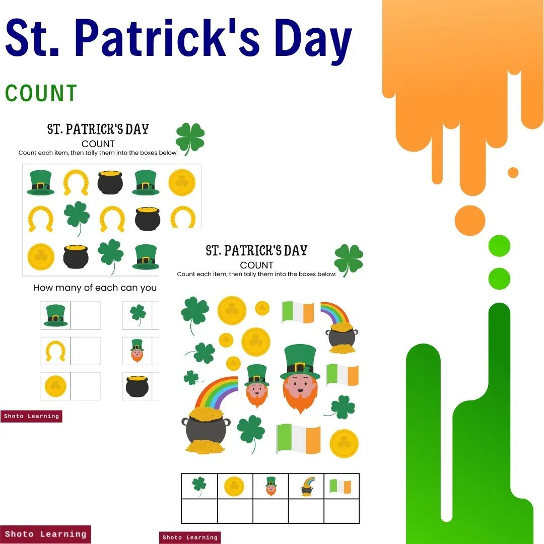 Counting Shamrocks: St. Patrick's Day Worksheet Set