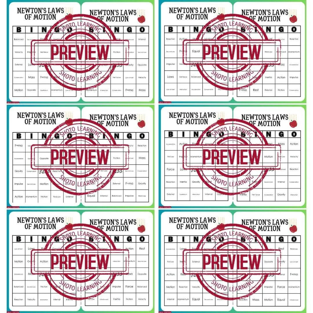 Free Newton's Laws of Motion Poster Set - Educational &amp; Fun