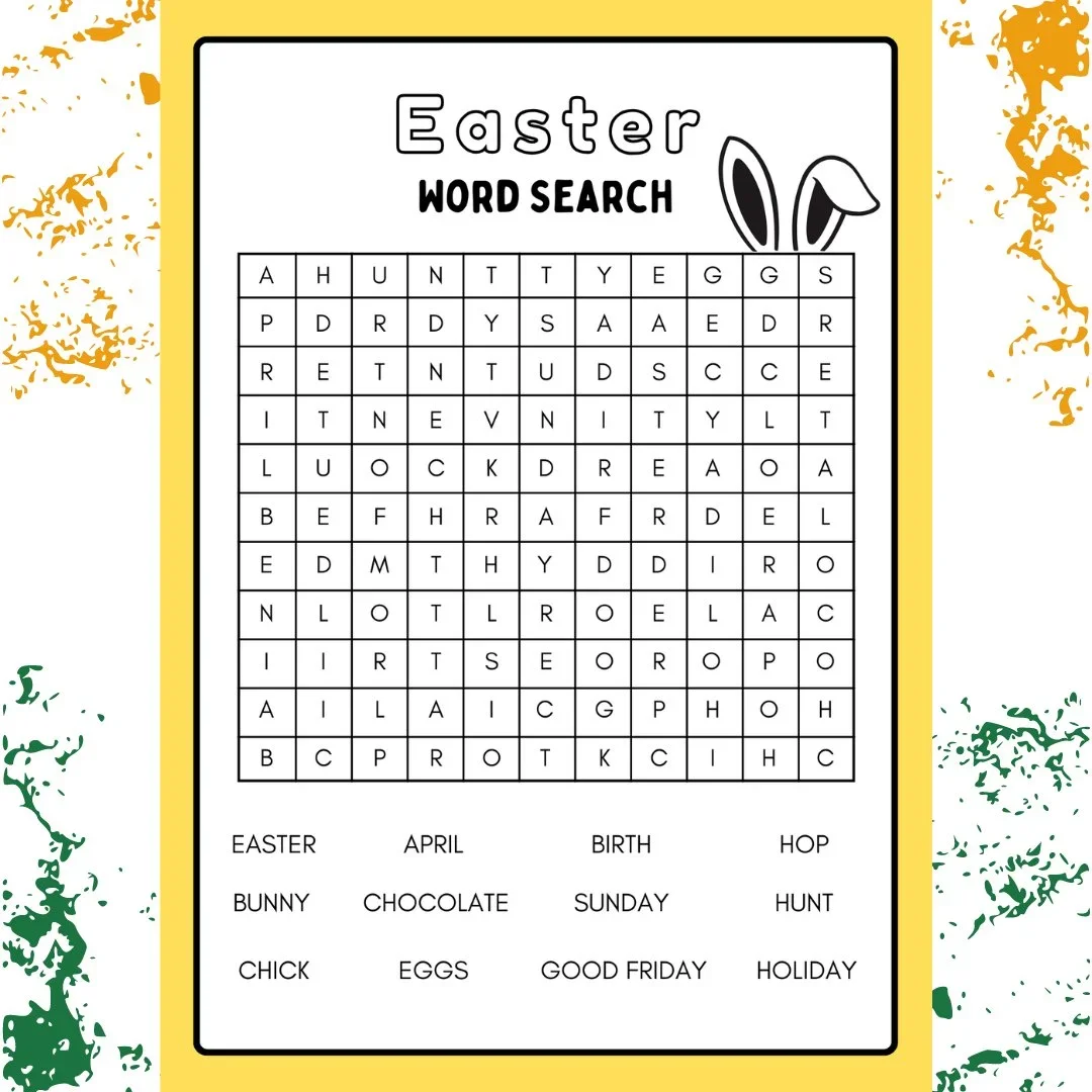 Easter Word search worksheet 2.webp