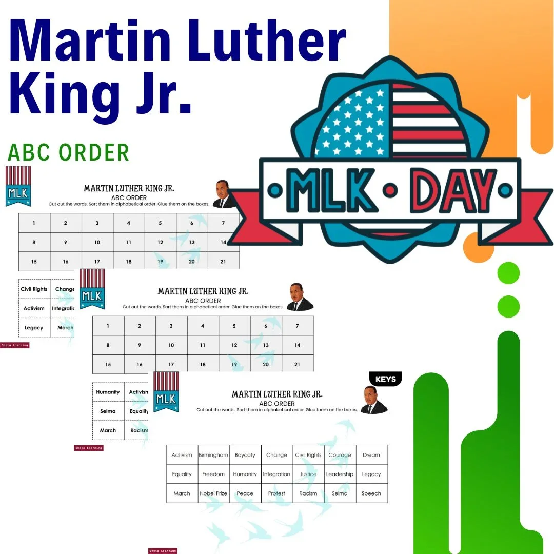 Free Martin Luther King Jr. ABC Order Worksheet – 21 Words