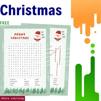 Christmas Word Find Puzzle Worksheet – Fun Holiday Vocabulary Activity!