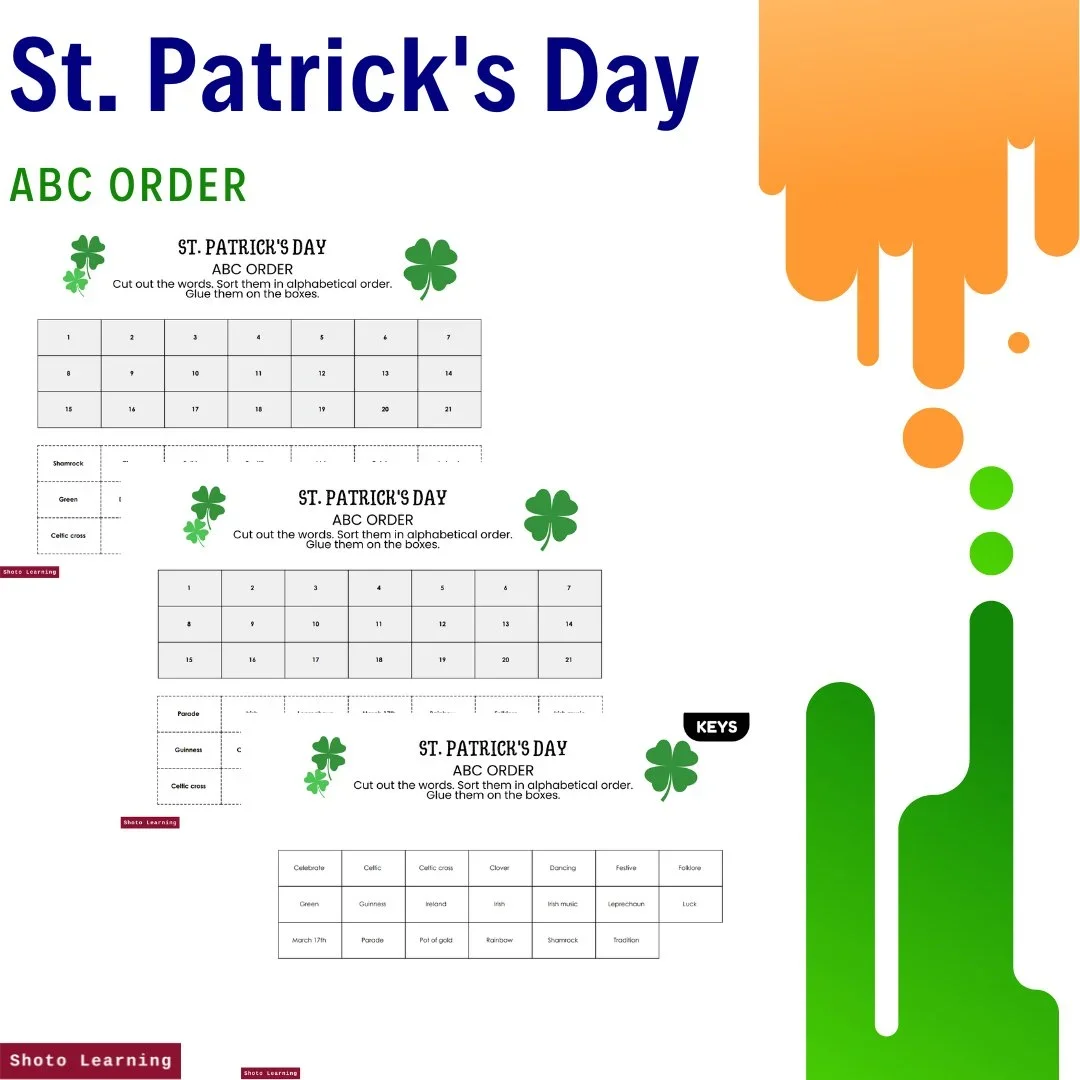 St. Patrick's Day Alphabetical Adventures: ABC Order Worksheets