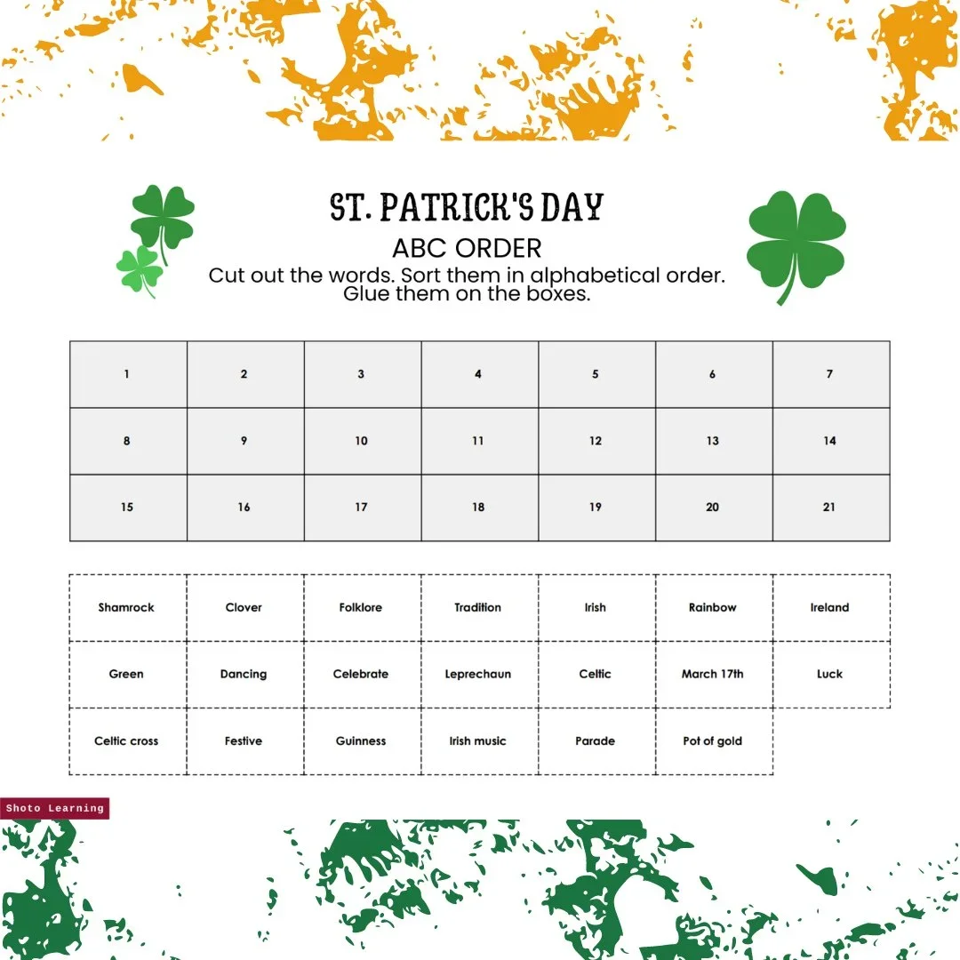 Free St. Patrick's Day ABC Order 3.webp
