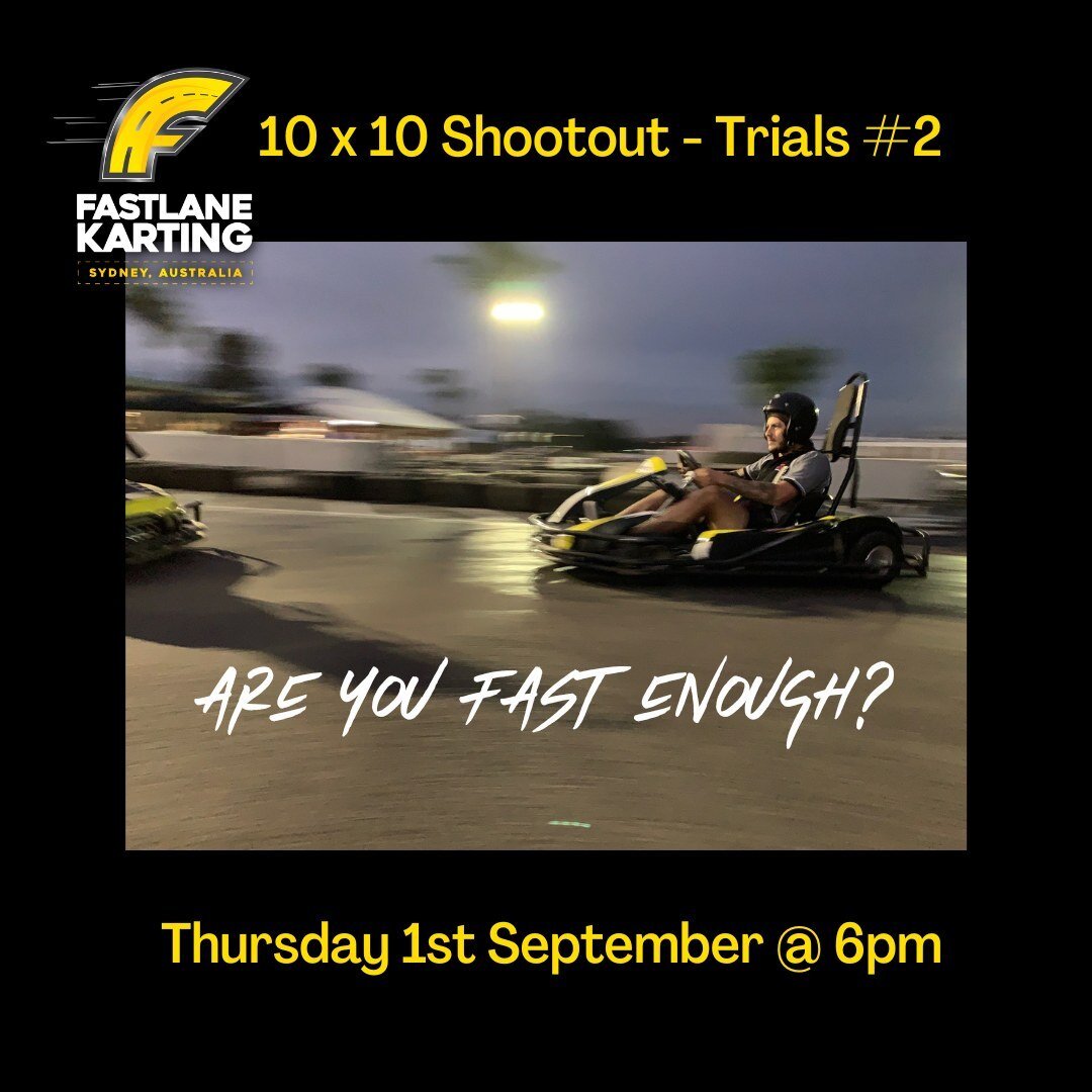 @fastlanekarting Trial night # 2 to be held on Thursday 1st September 
Are you one of our top 10 this month! 

Check the website link below to view the &quot;Leader Board&quot; to see if &quot;You are fast enough&quot; to be selected in your weight c