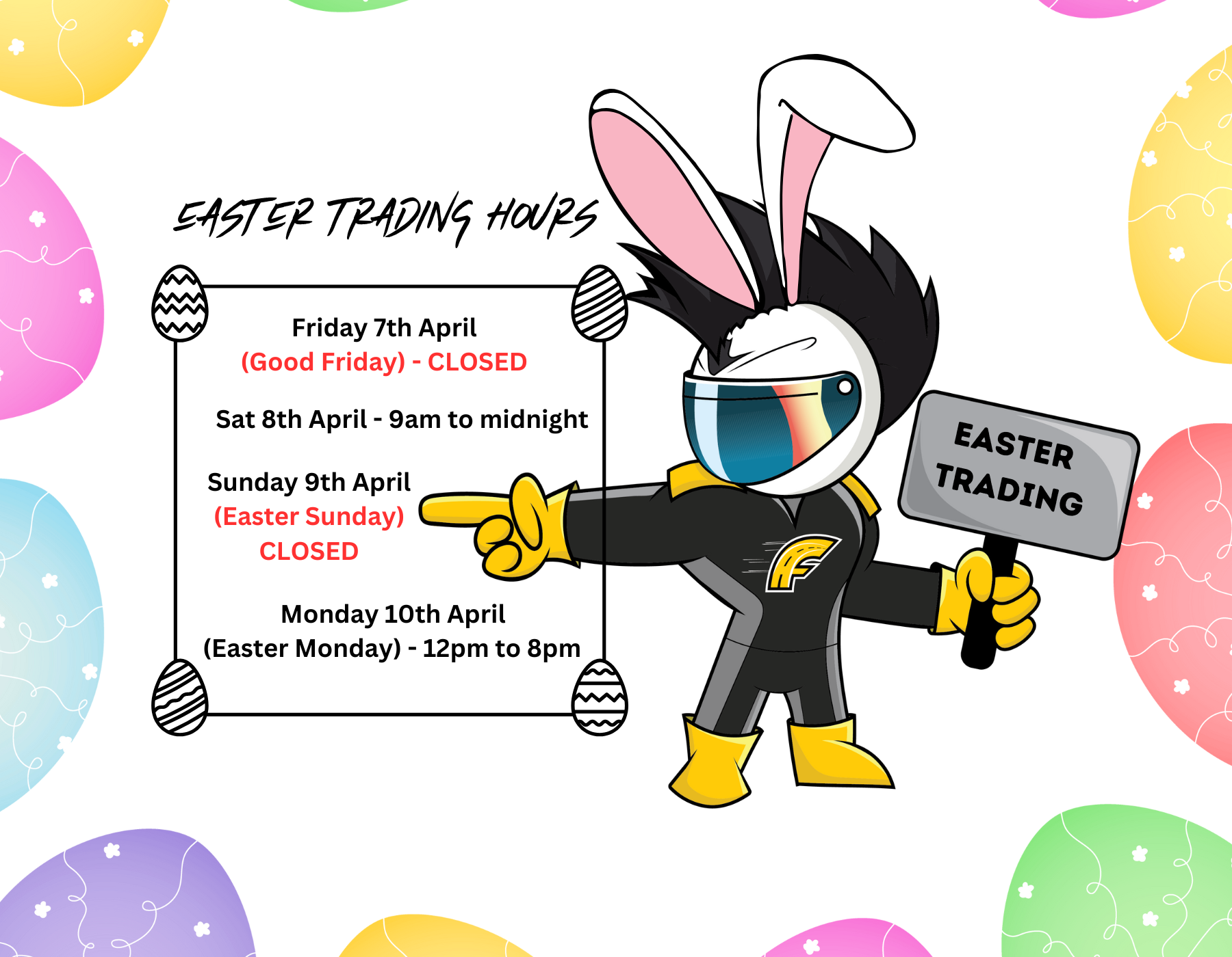 EASTER MONDAY - OPEN