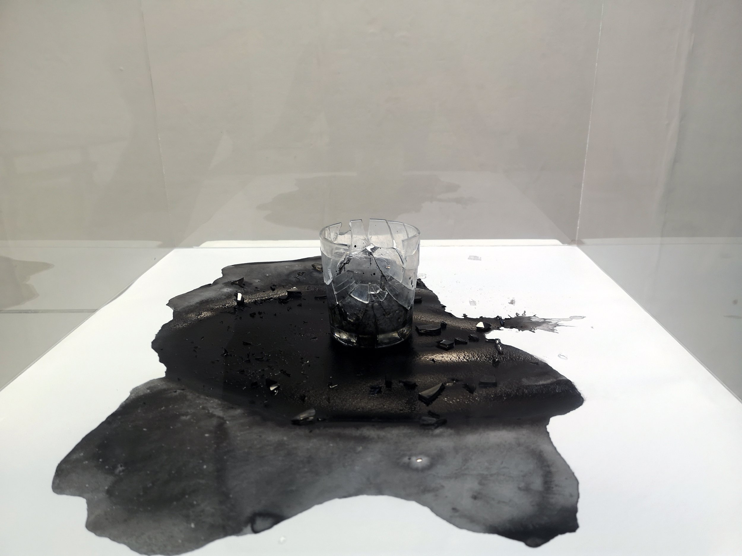 Keep It Together (sculpture, glass, ink)