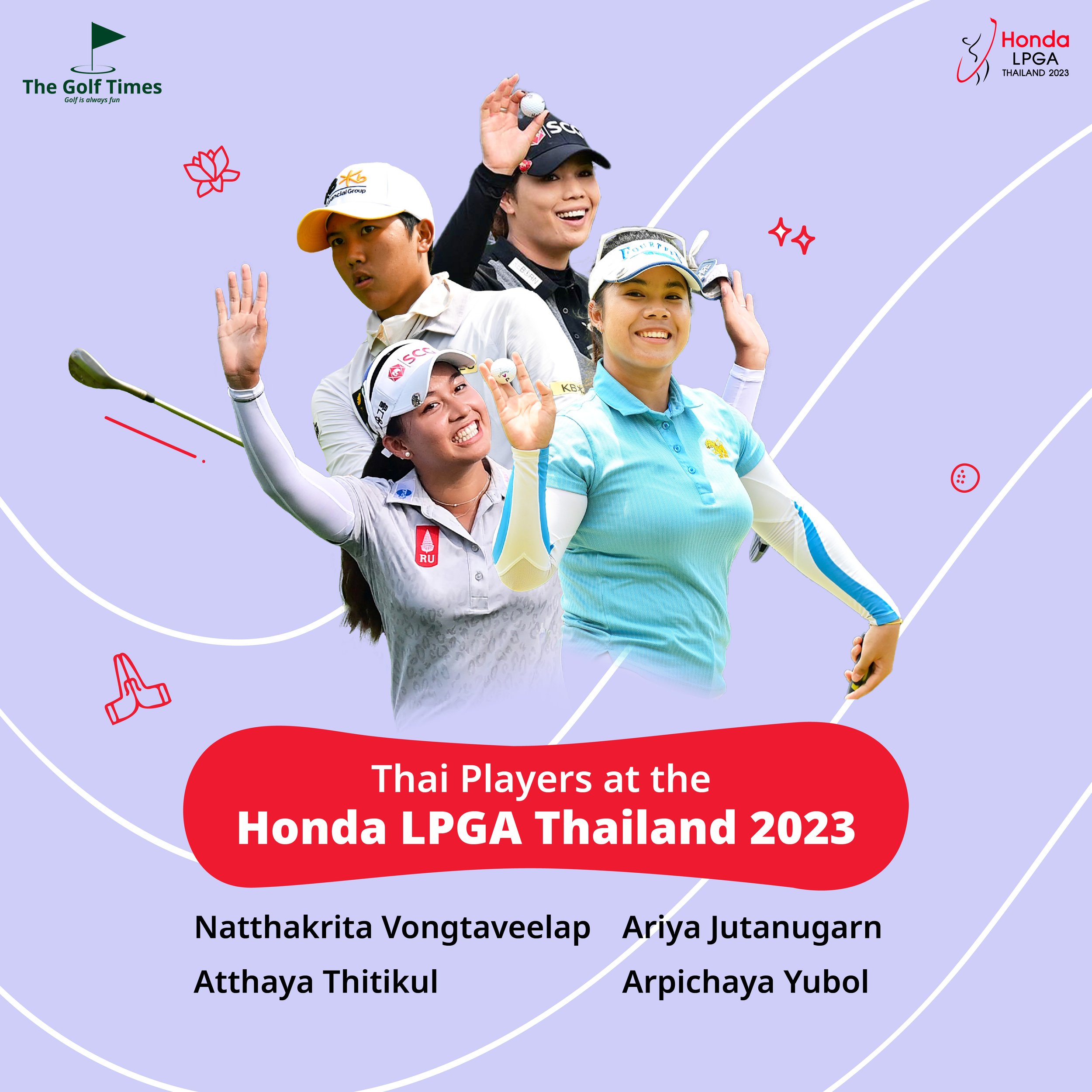 Thai Players at the Honda LPGA Thailand 2023 ร่วมส่งกำลังใจเชียร์โปรไทย