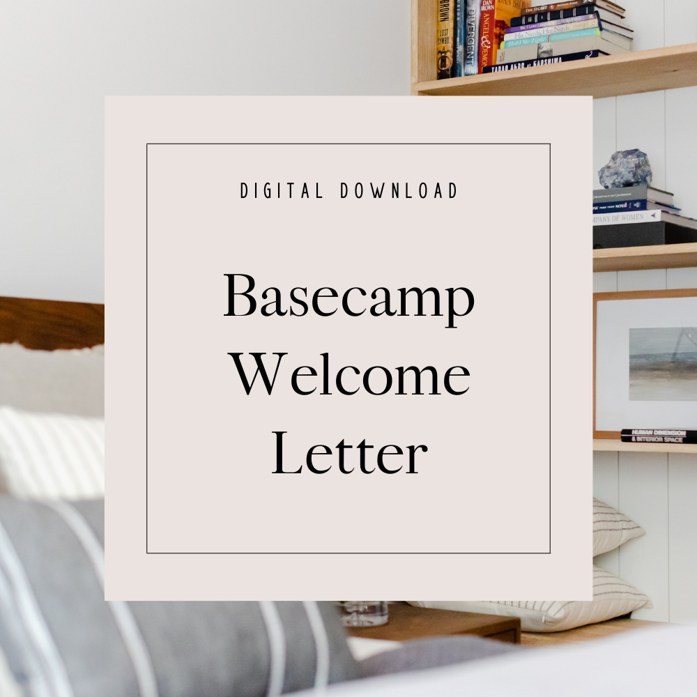 Basecamp Welcome Letter