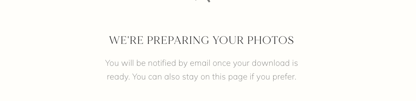 DIgital Files via Pixieset download