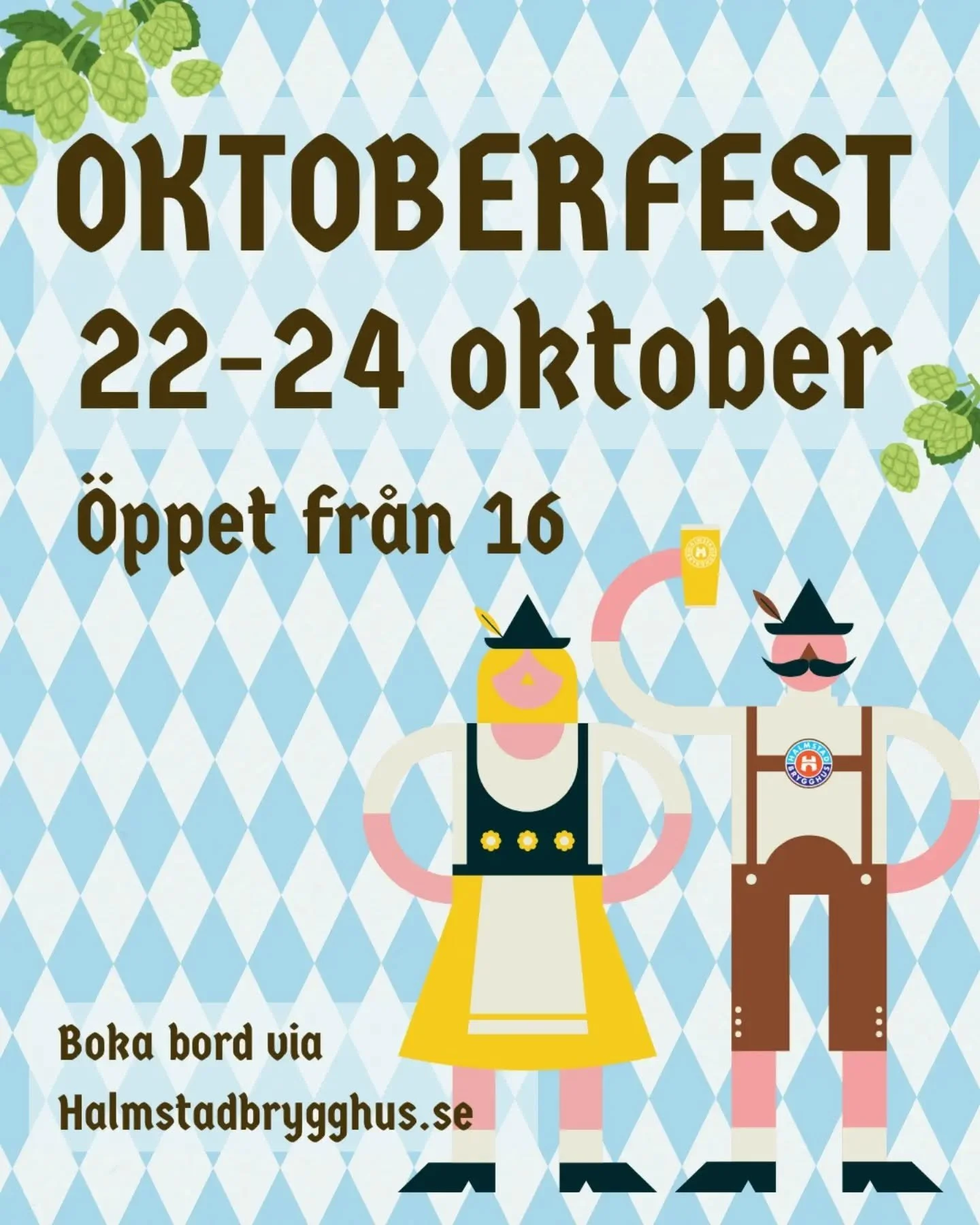 🍻 Ein Prosit der Gem&uuml;tlichkeit 🍻
-
Dra p&aring; er Lederhosen och Dirndl torsdag till l&ouml;rdag, 22-24 oktober s&aring; firar vi Brygghusets Oktoberfest tillsammans! 
-
Det blir massor av &ouml;l, bland annat Festbier och Wei&szlig;bier fr&a