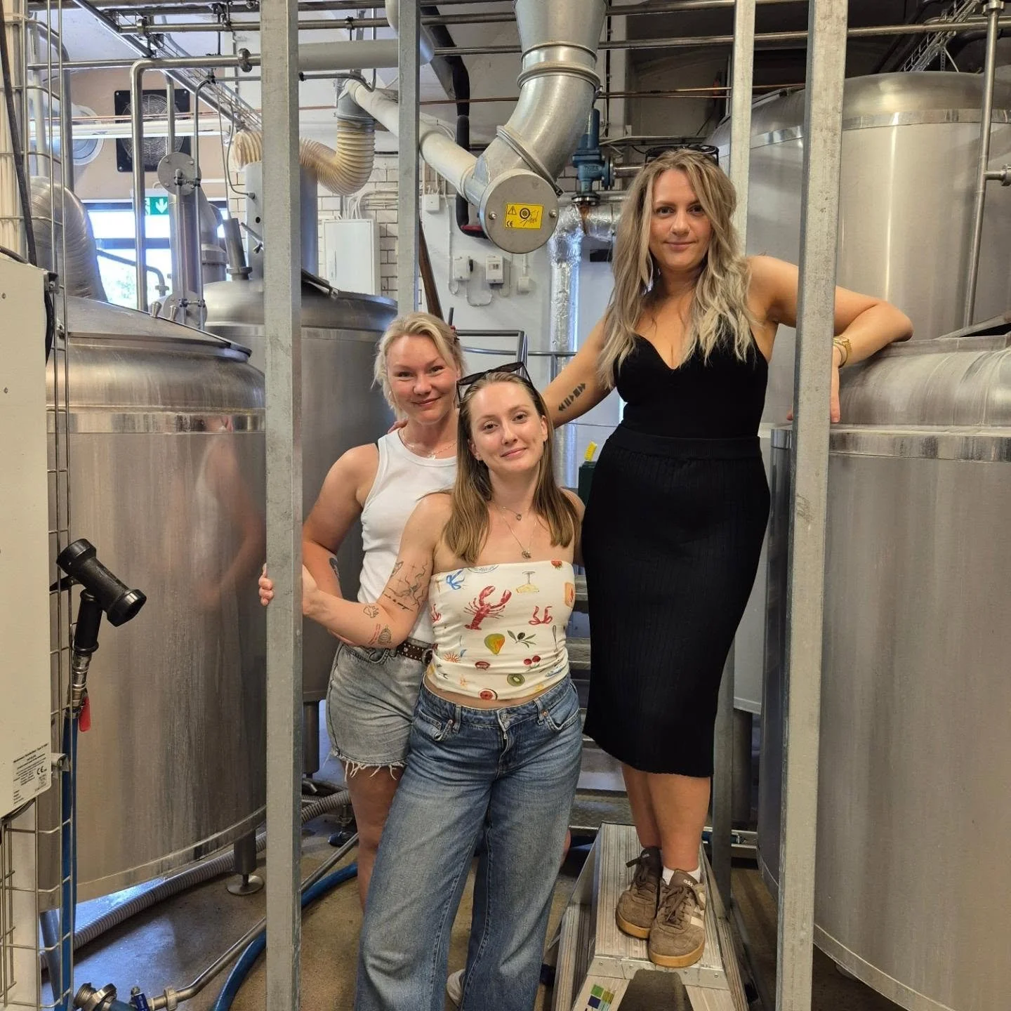 I veckan fick produktionen bes&ouml;k av Brygghusets tjejer som tillsammans med Jonatan har tagit fram en helt ny &ouml;l. Sara, Maria och Thea har sj&auml;lva best&auml;mt vilken typ av &ouml;l som ska bryggas, hur etiketten ska se ut och vad den sk