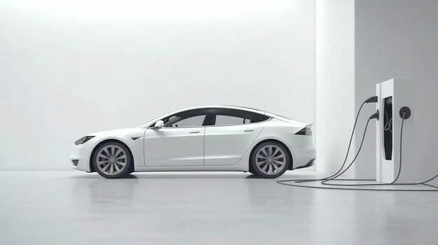 Illustrative graphic of an electric vehicle charging installation