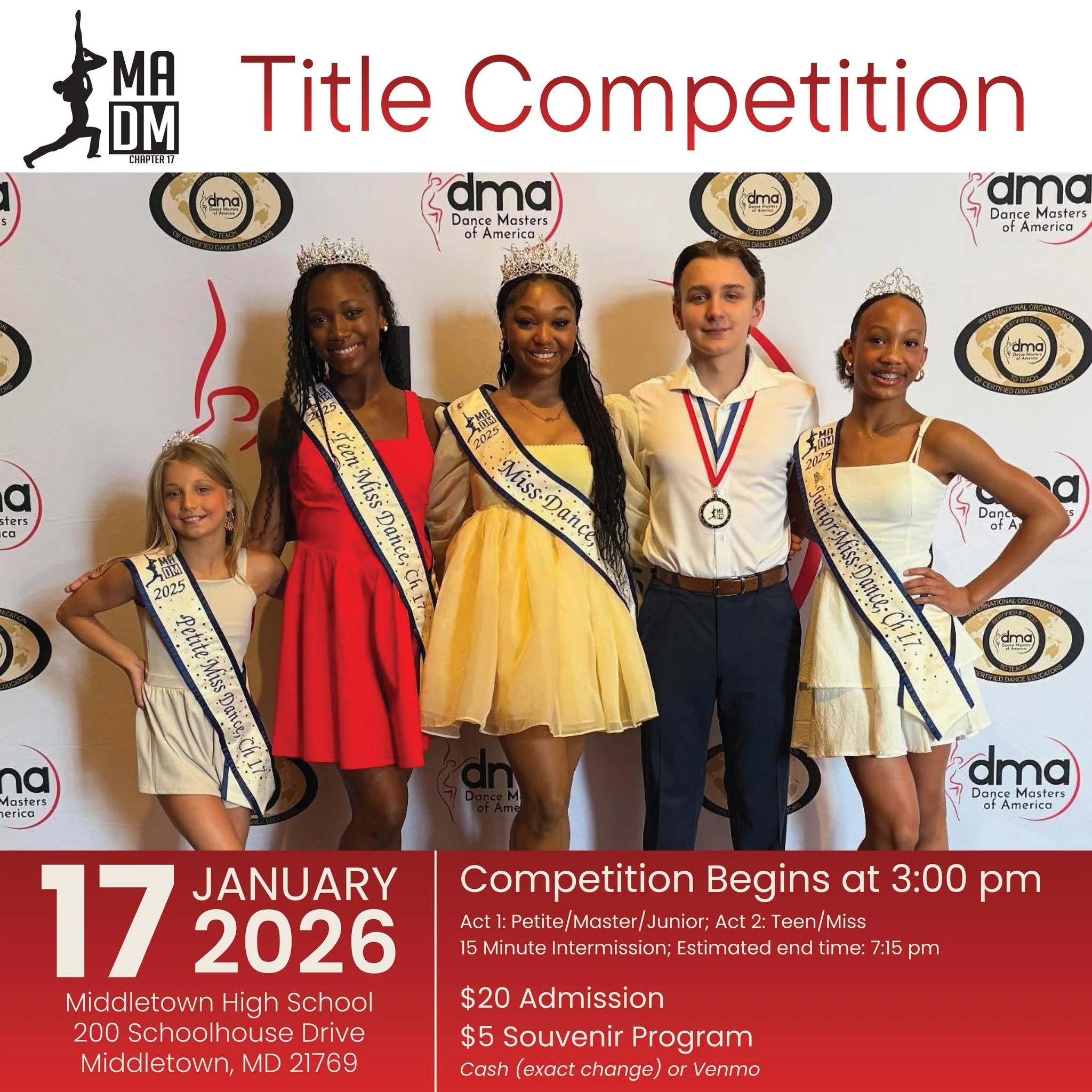 One of our favorite things on deck for 2026? Our MADM Title Competition! Hope to see you all there, and have a Happy New Year! 🎉👑🏅